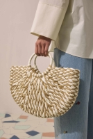 Straw Basket Bag Camel 