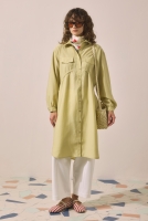 Long Ruched Detail Shirt Honey 