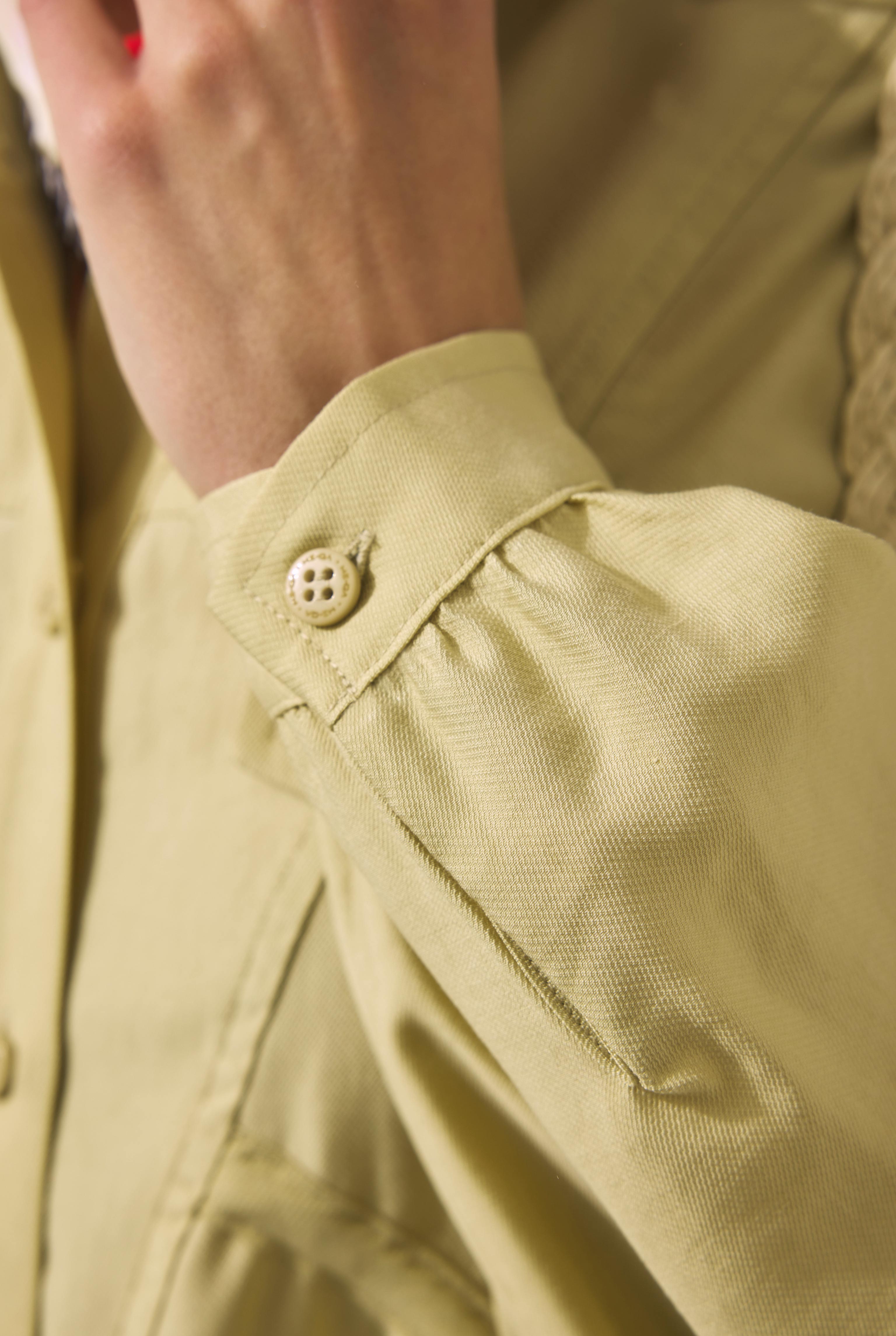 Long Ruched Detail Shirt Honey - 5
