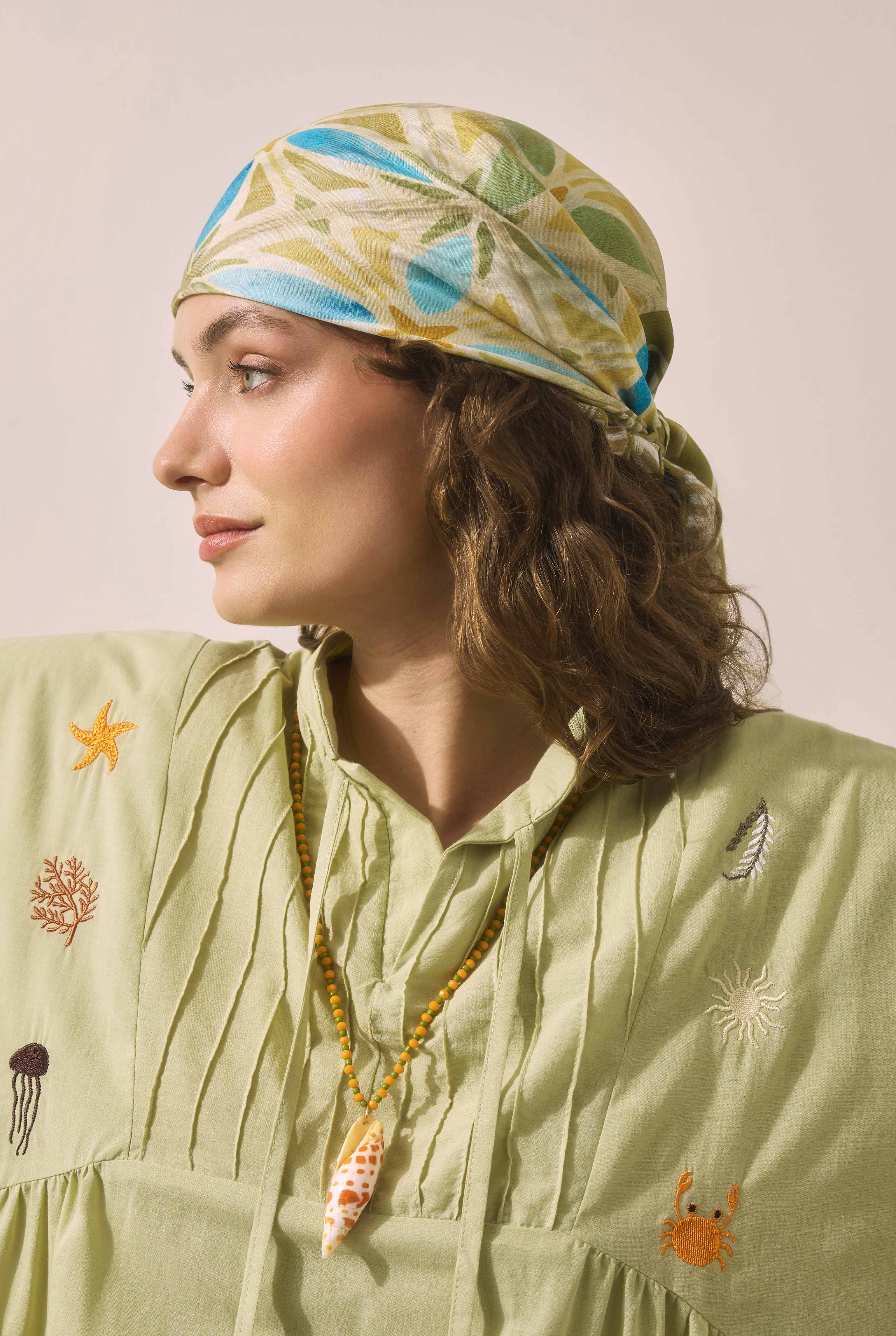 Trencadis Scarf Green - 2