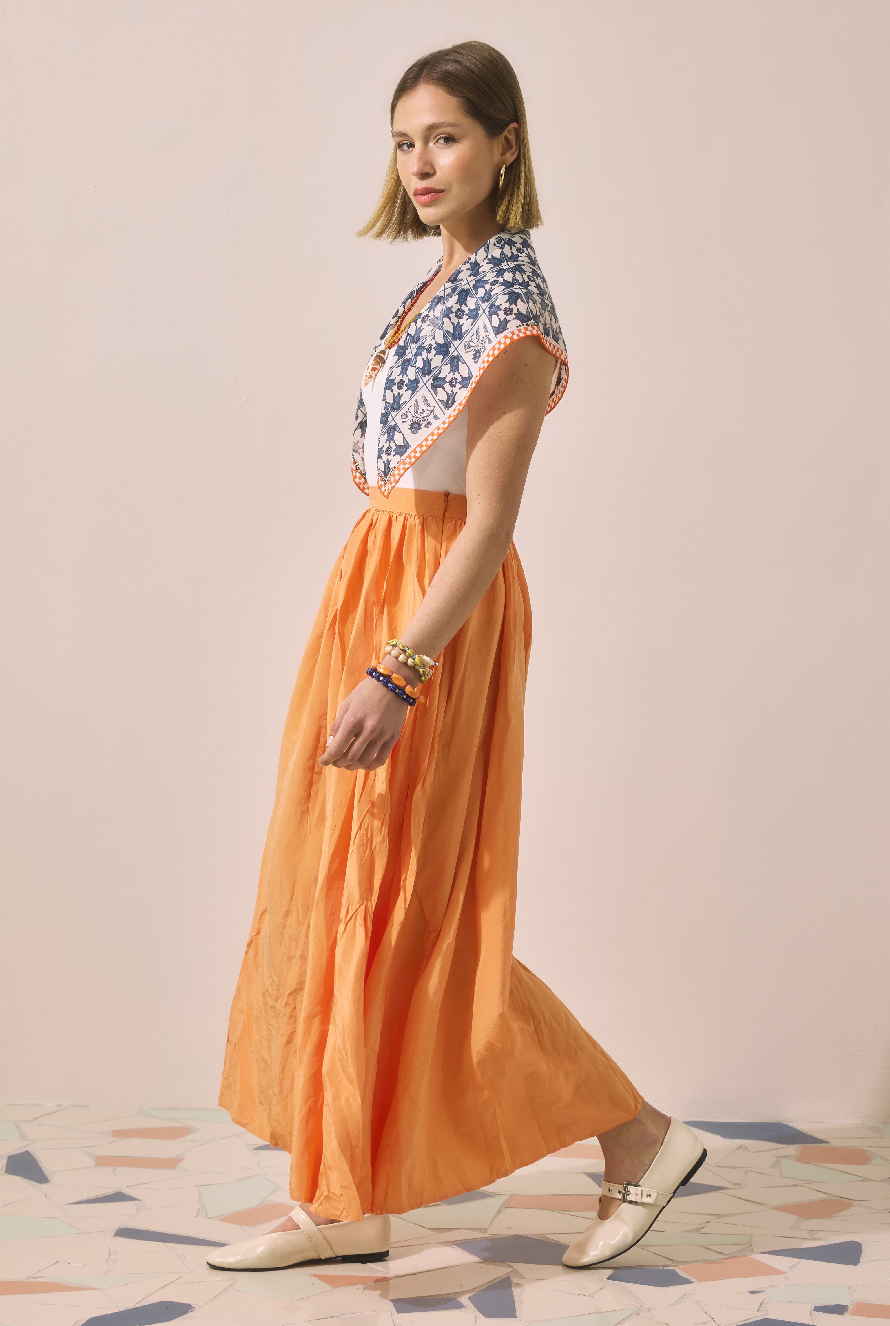Colorful Crinkled Skirt Melon - 2