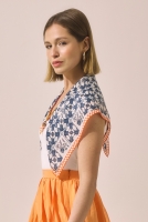 Flor Fragmenta Neckerchief Dark Navy Blue 