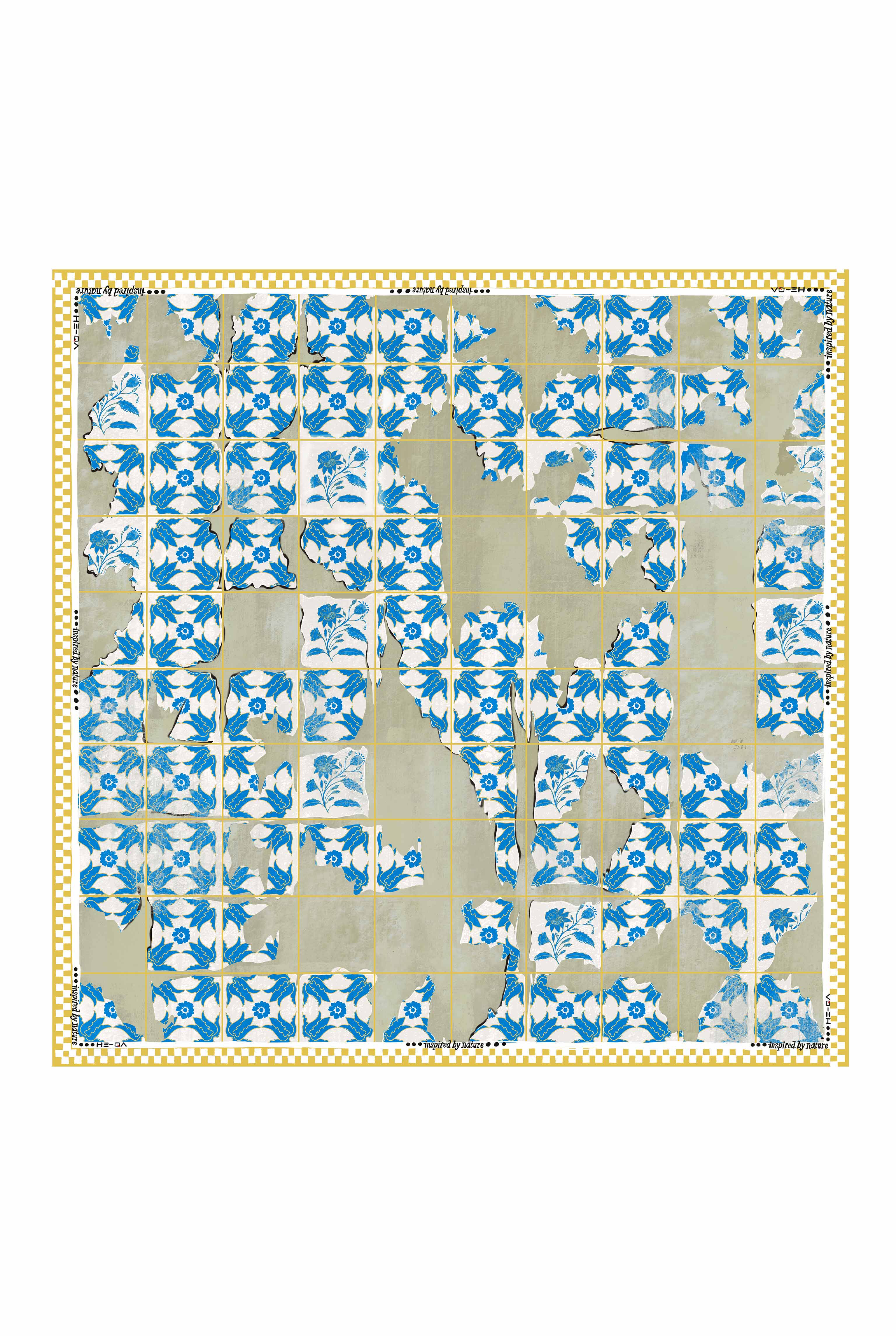 Flor Fragmenta Neckerchief Blue - 3