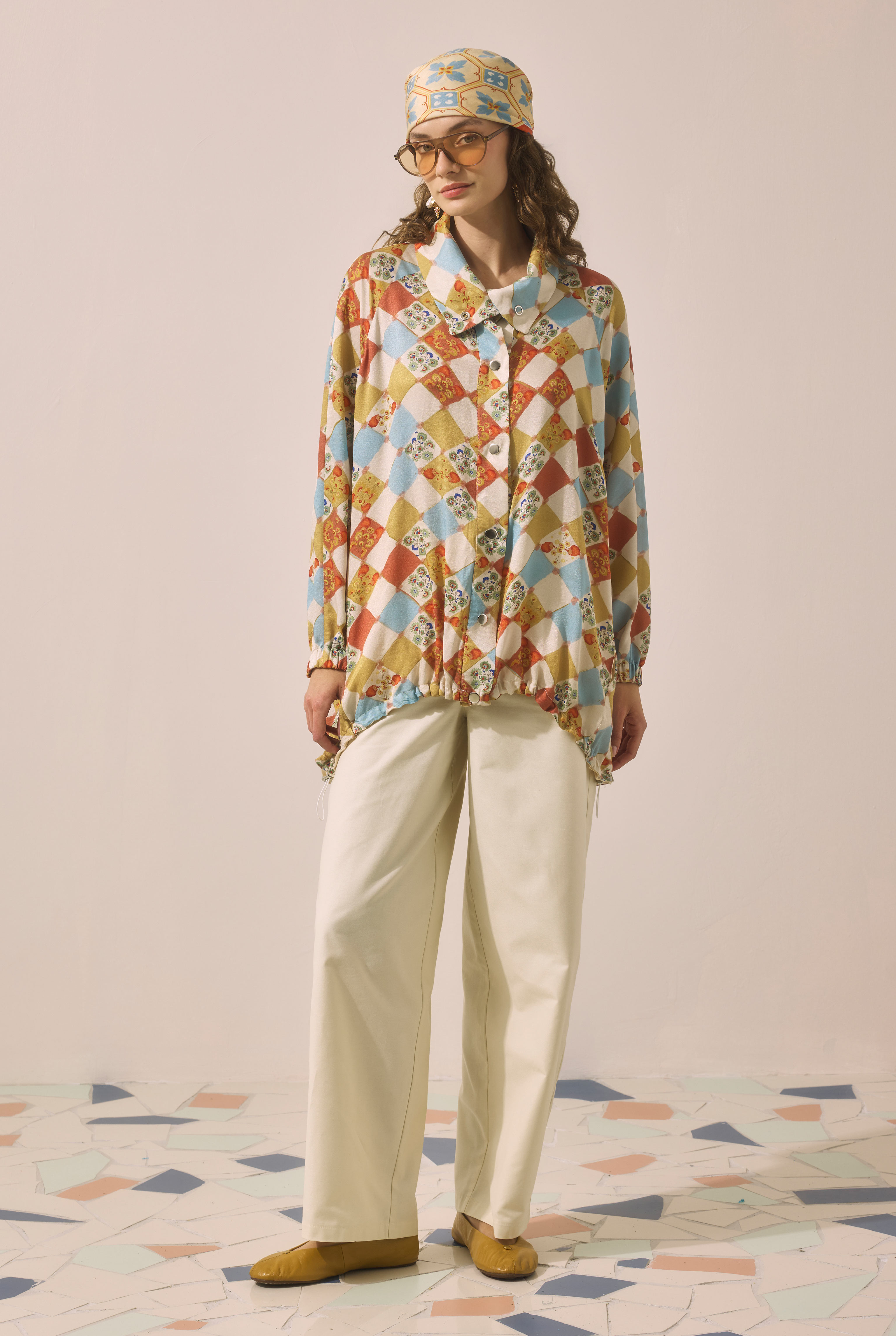 Patterned Bomber Jacket - 5