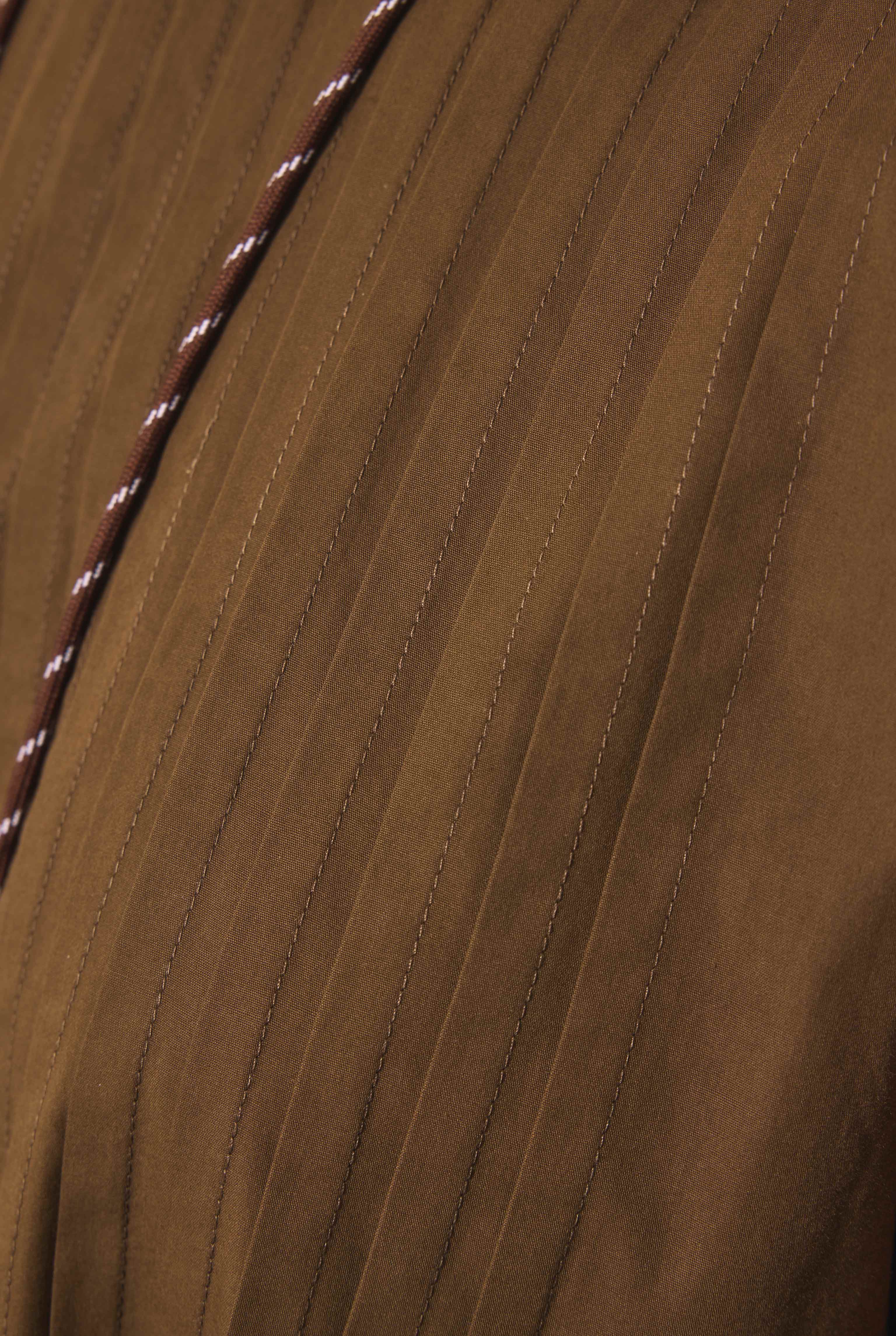 Pintuck Detailed Set Brown - 4