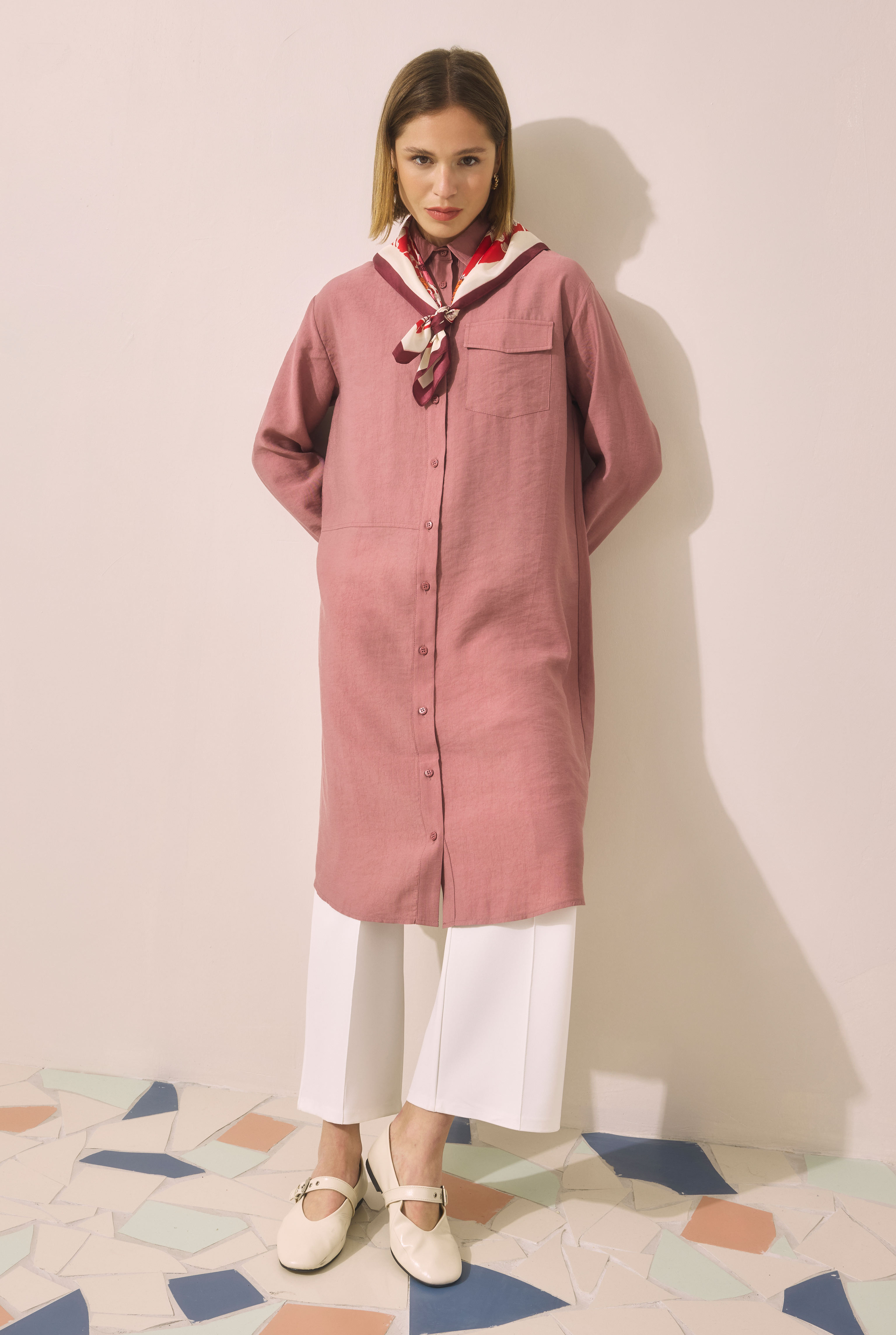 Partite Modal Shirt Old Rose - HE-QA