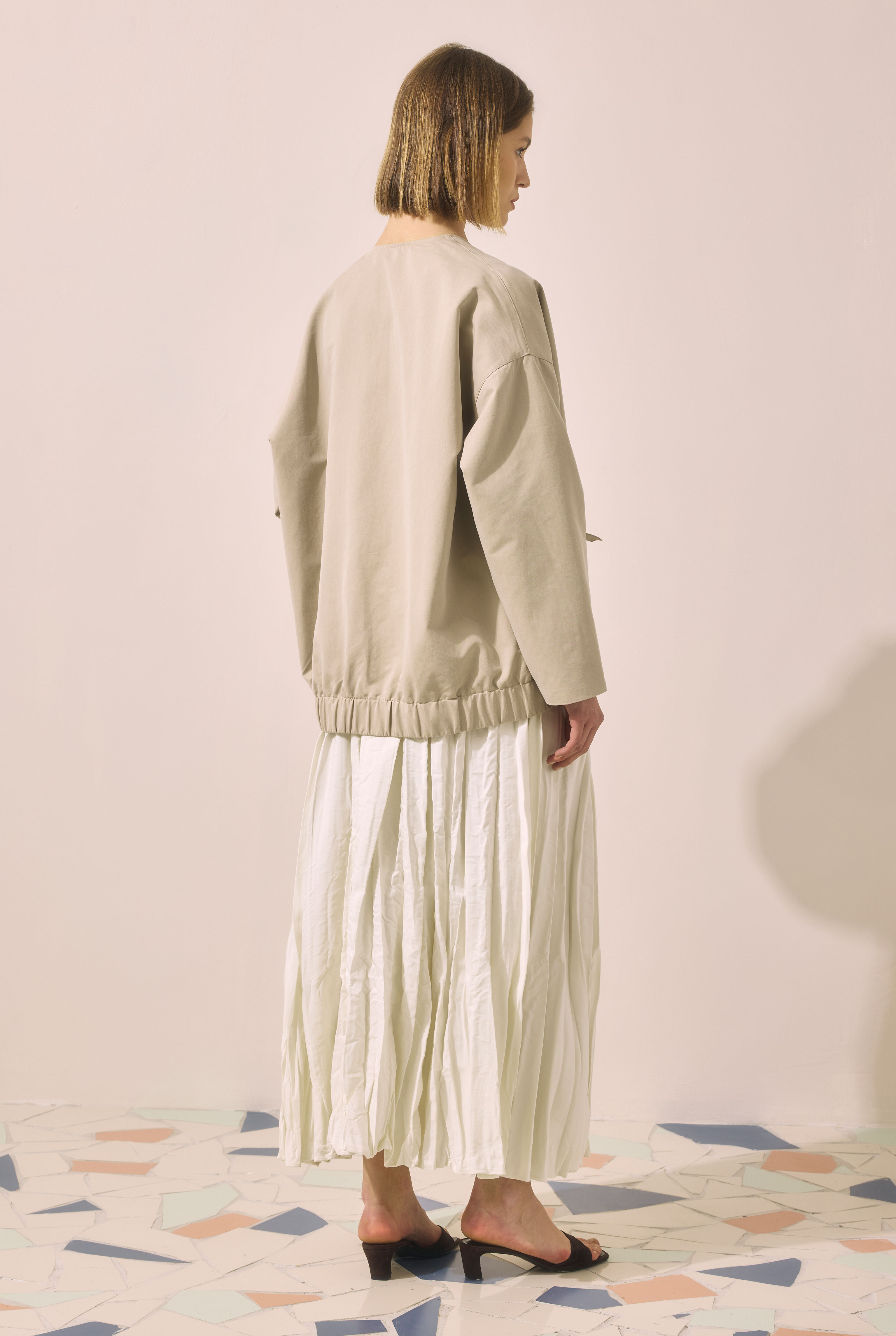 Wrinkled Seasonal Skirt Ecru - 6