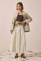 Wrinkled Seasonal Skirt Ecru 