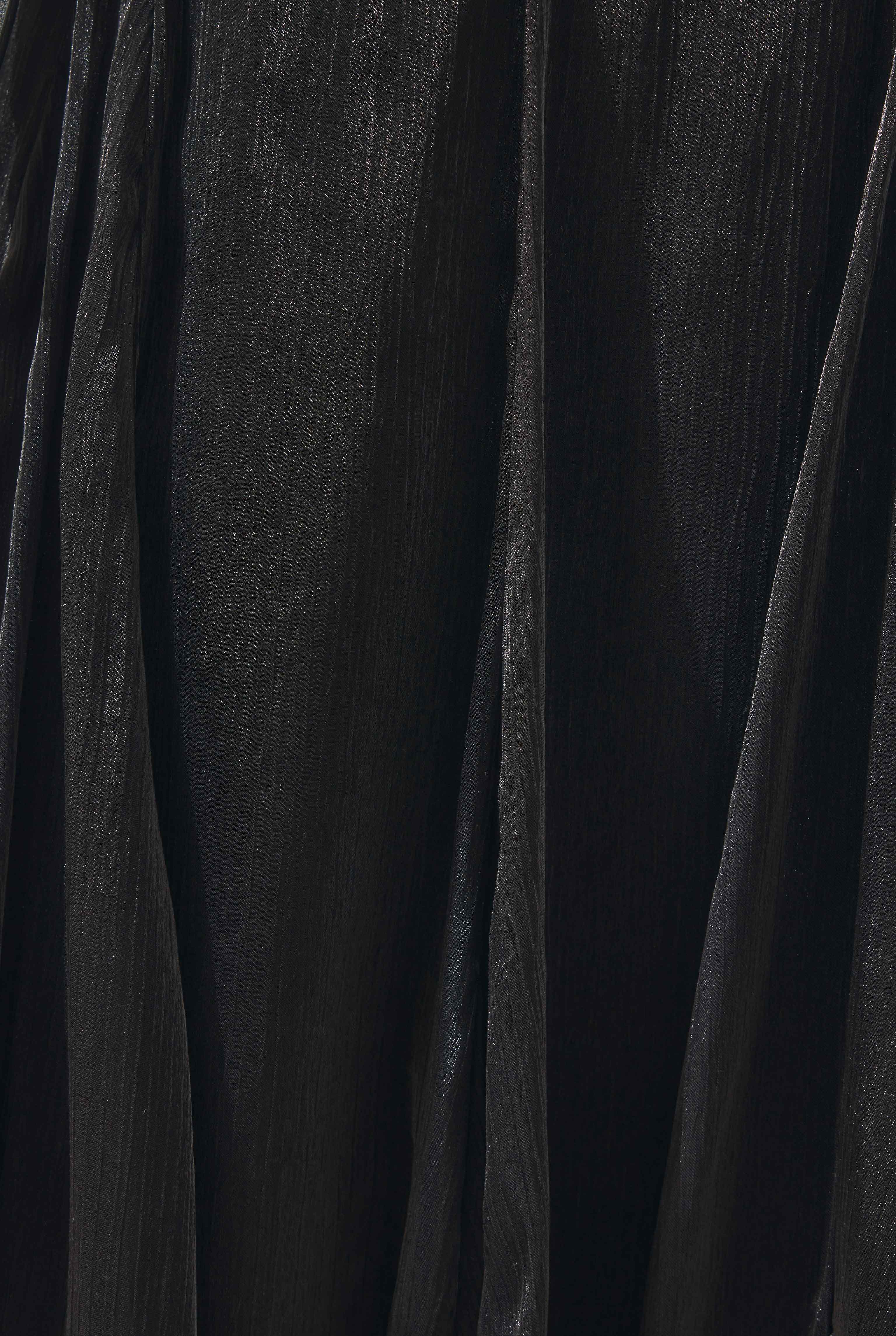 Shimmery Crinkle Skirt Black - 4