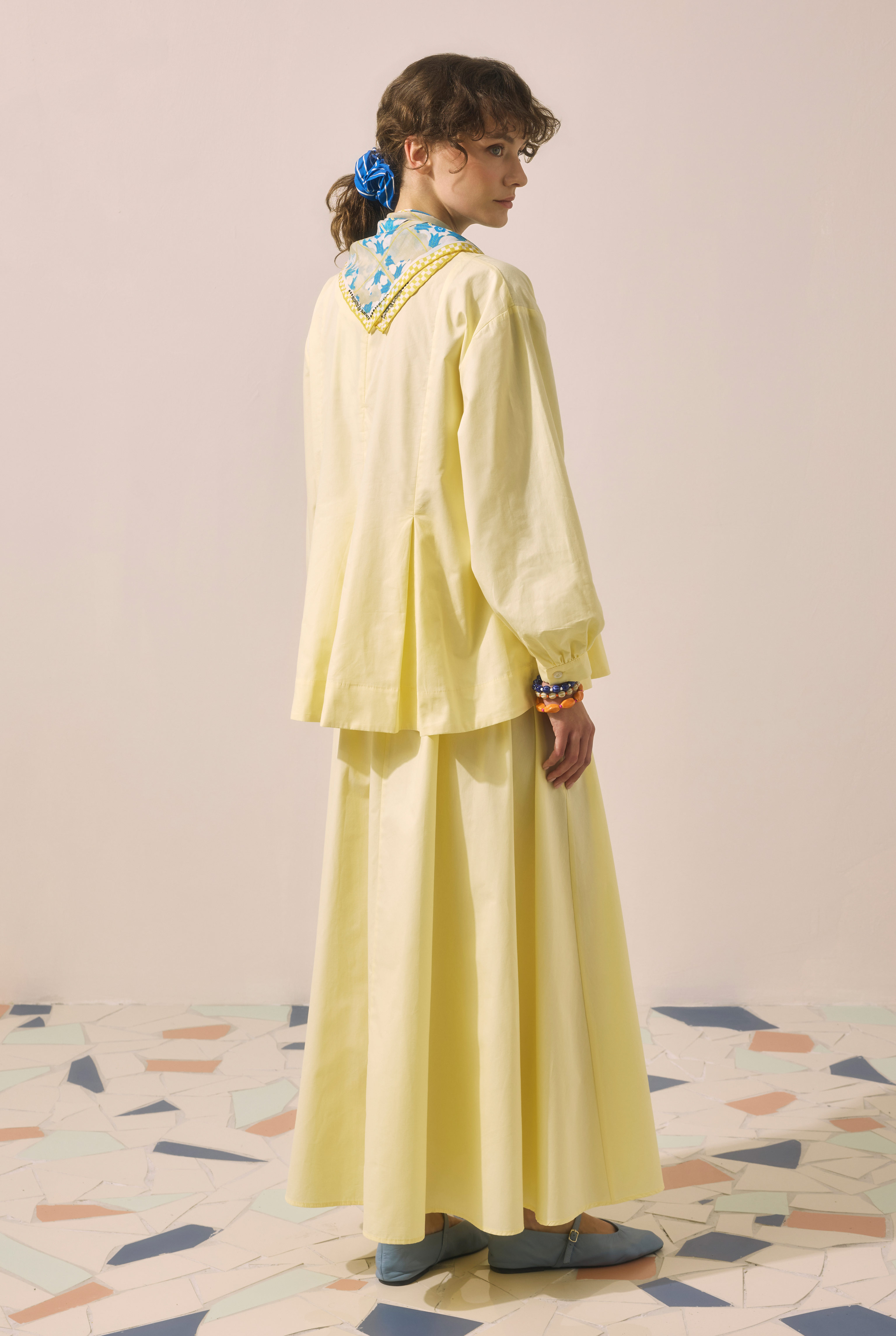 Pintuck Detailed Set Soft Yellow - 5