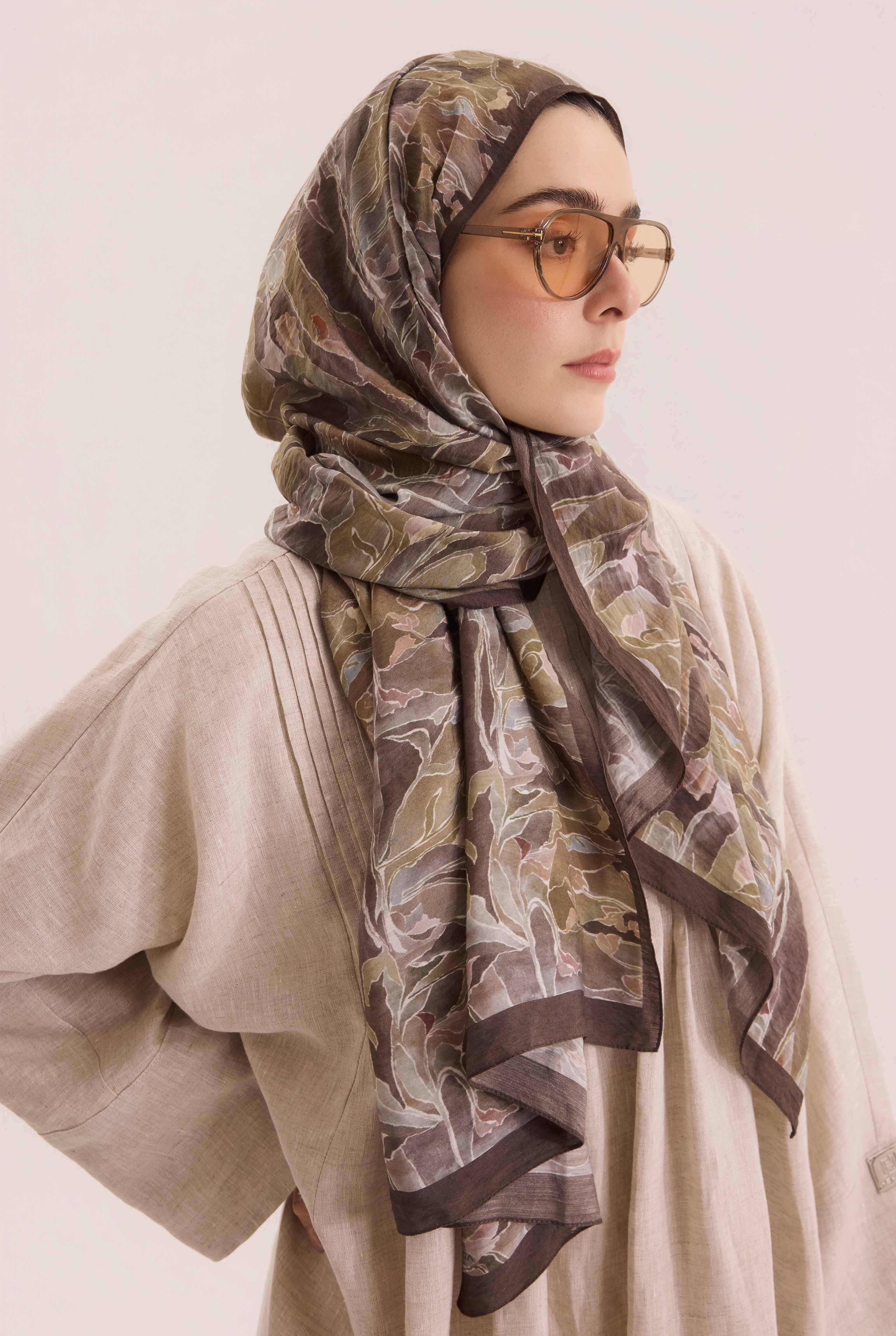 Frame Bloom Shawl Brown - 3