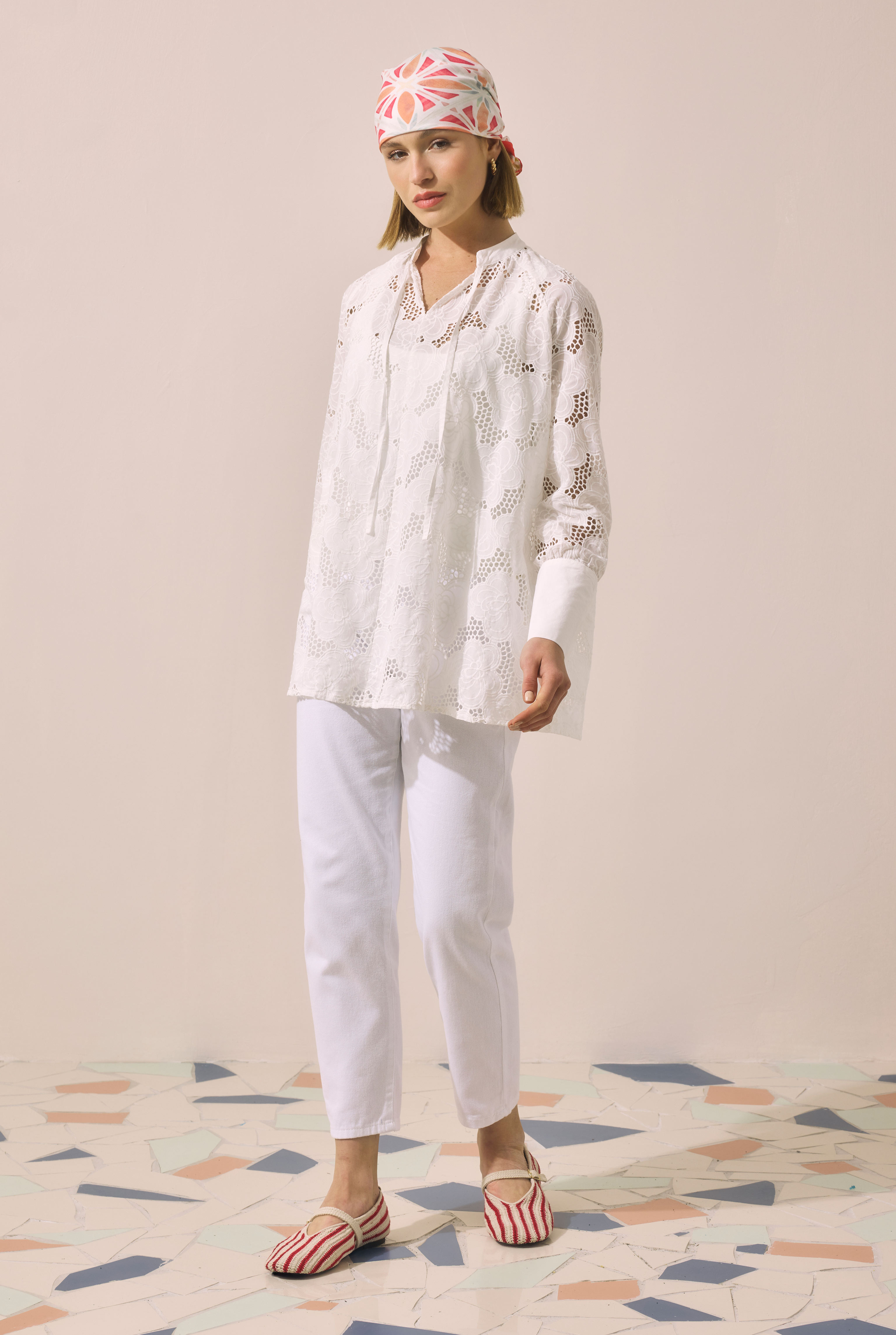 Mom Comfort Jean White - HE-QA