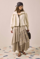 Tiered Voile Skirt Green 