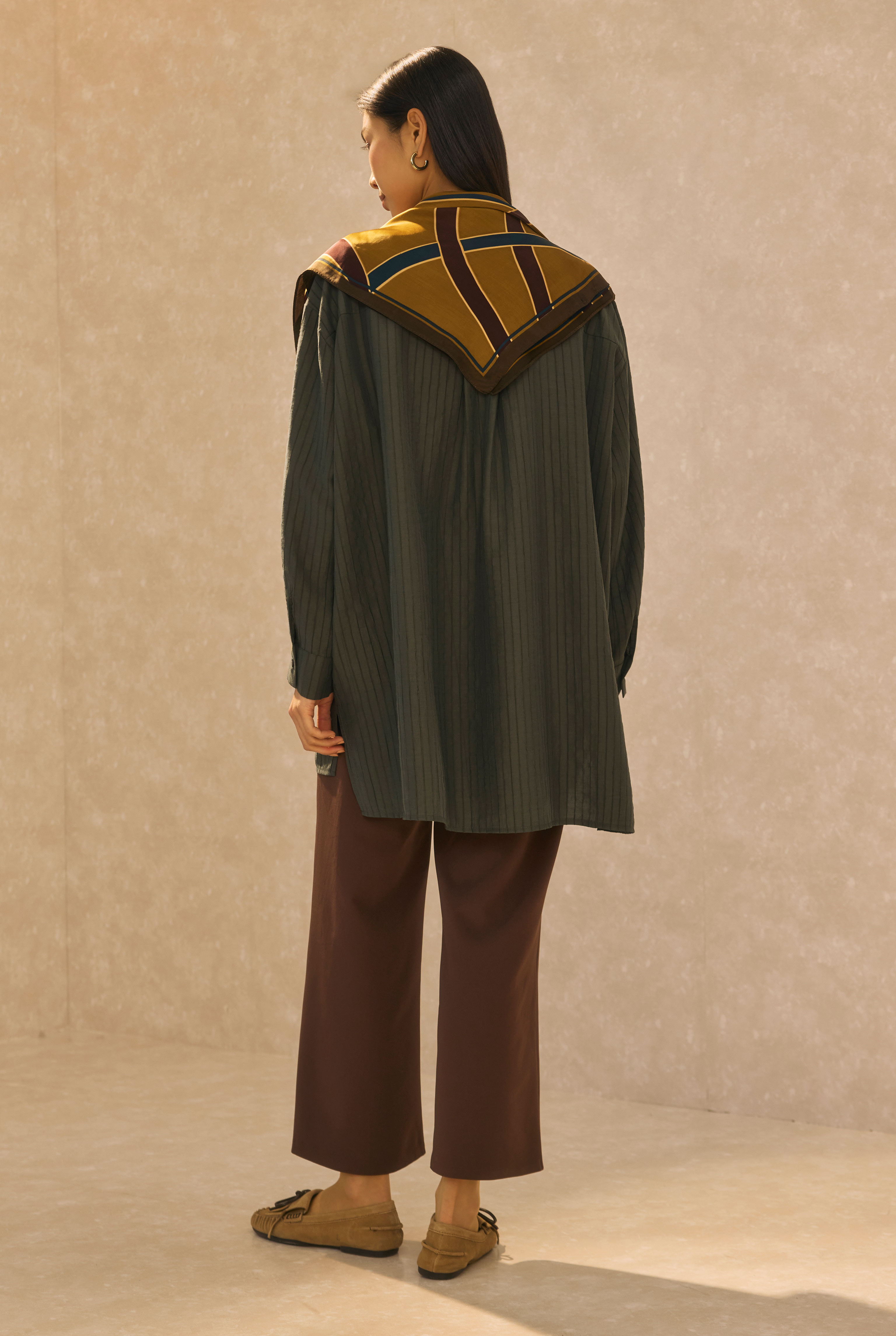 Welt Pocket Detail Shirt Forest Green - 4