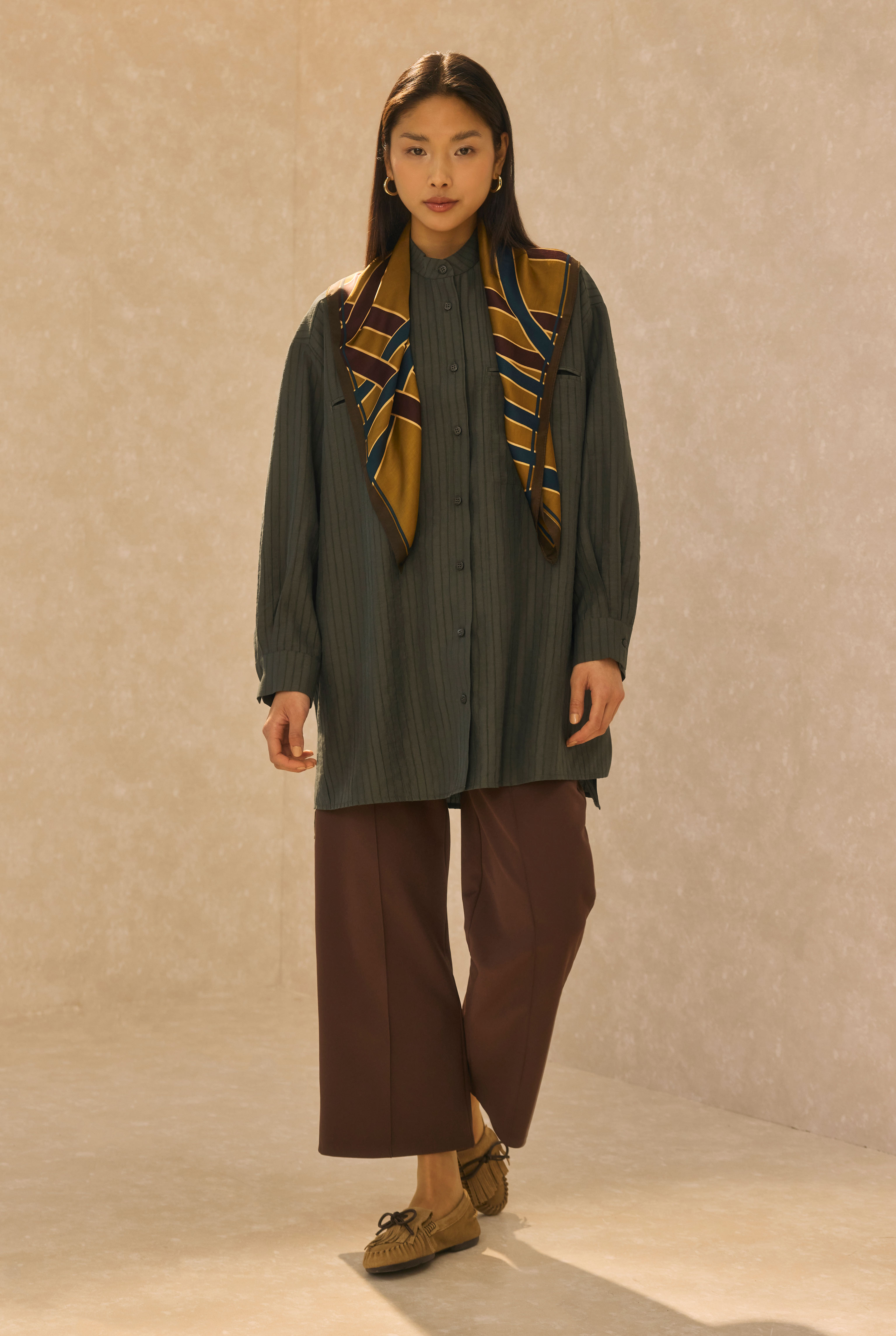 Welt Pocket Detail Shirt Forest Green - 3