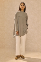 Welt Pocket Detail Shirt Dark Stone 
