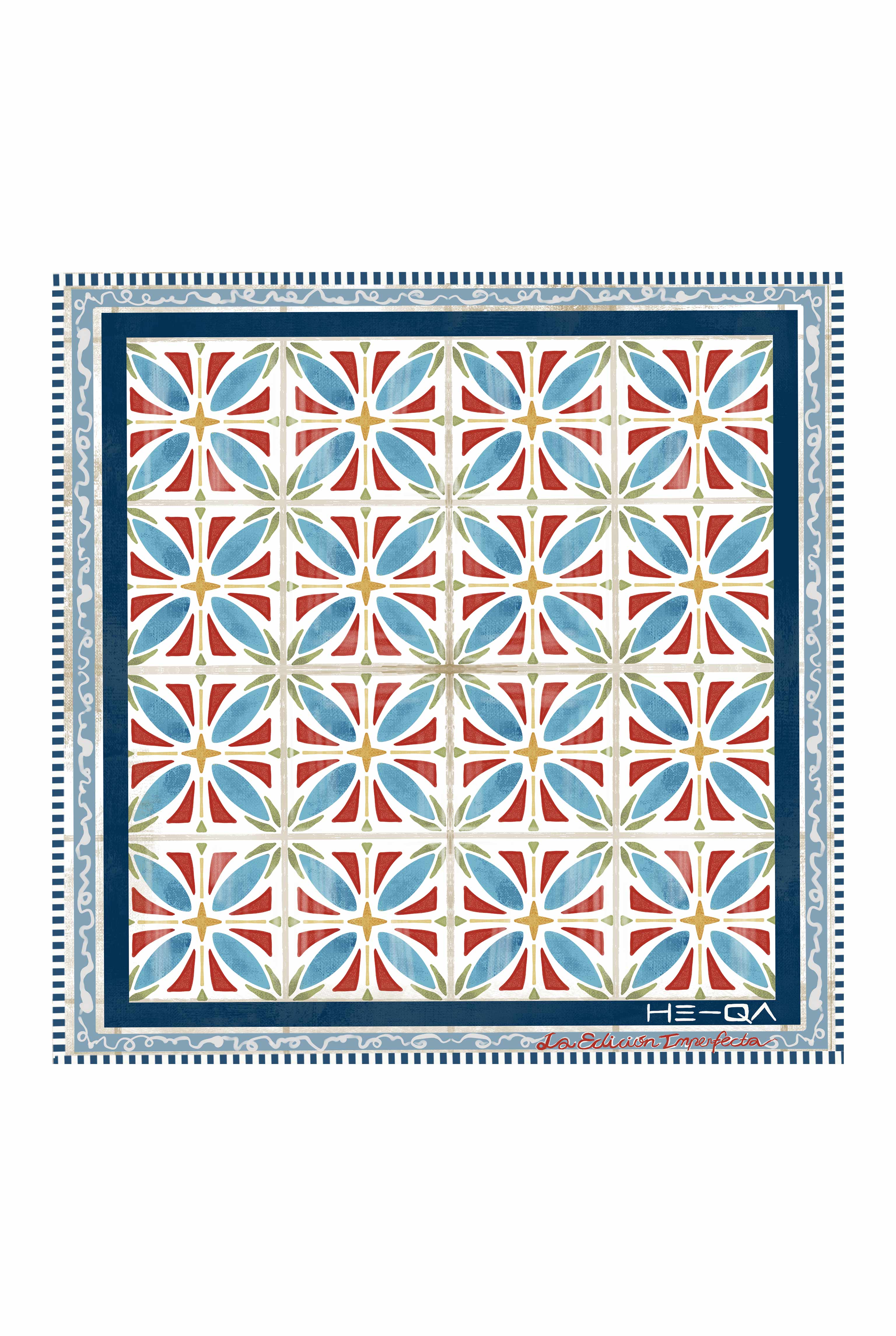 Trencadis Scarf Blue - 6