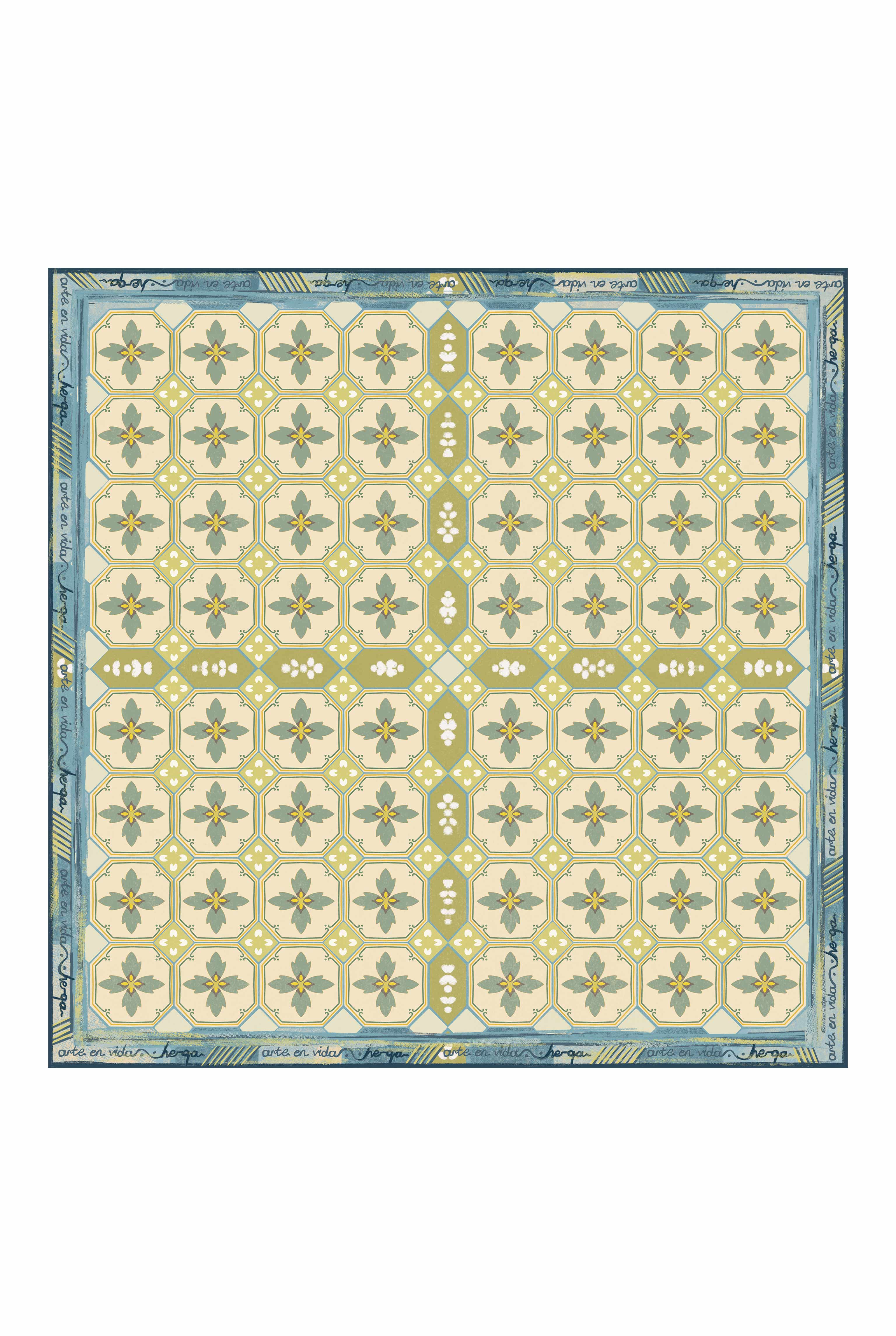 Azulejo Scarf Sage Green - 9