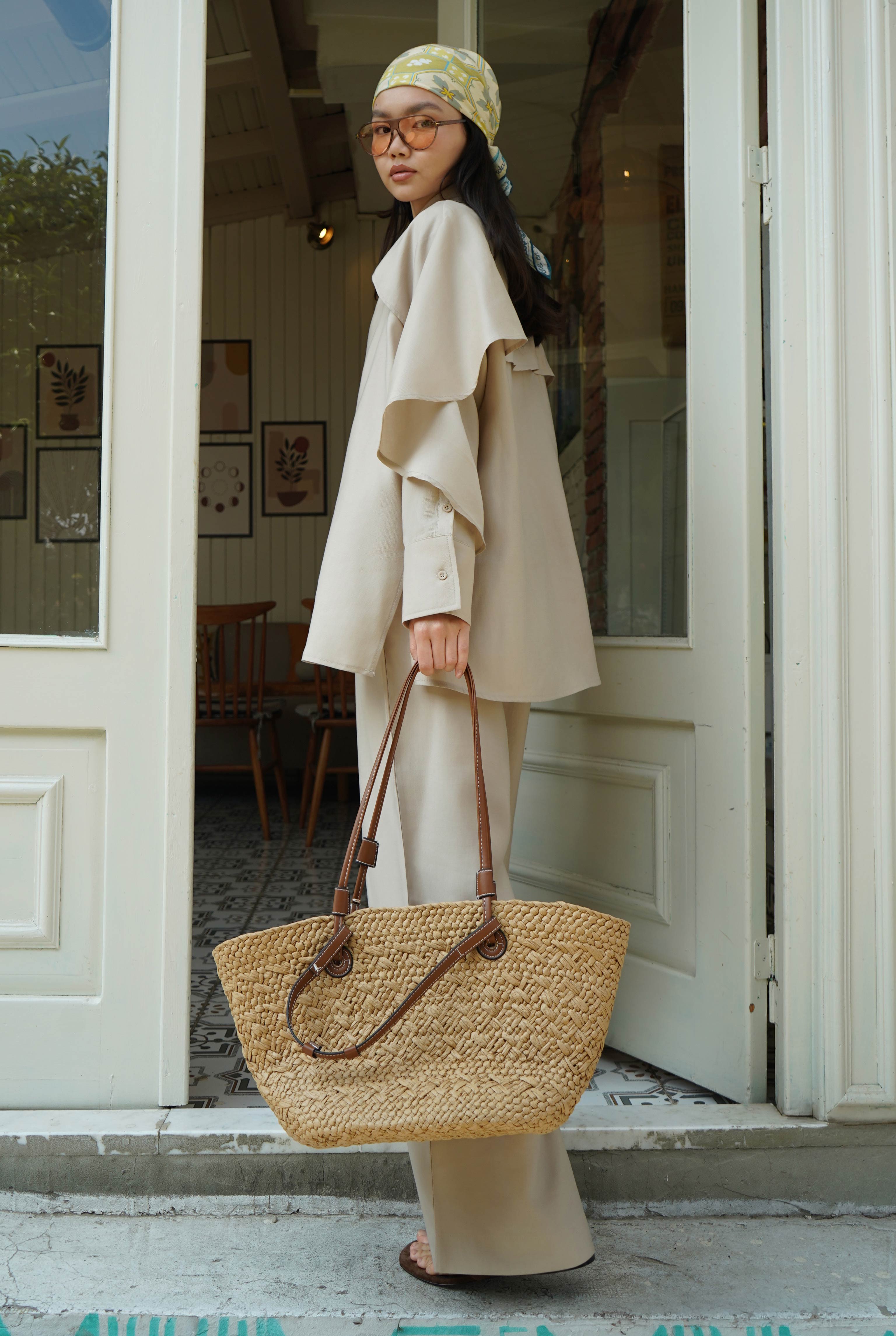Snap-Button Detailed Tencel Set Light Mink - 3