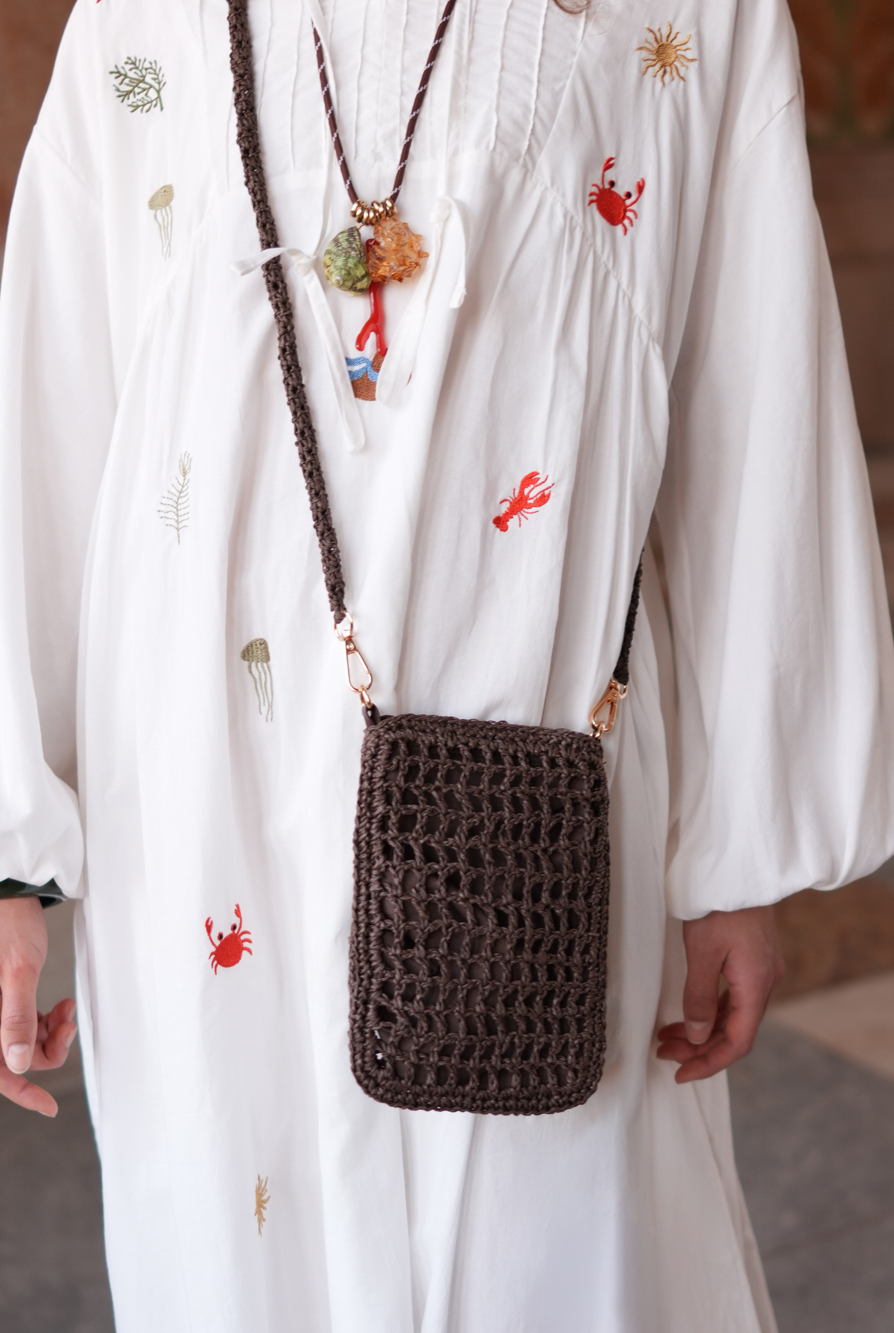 Mini Straw Bag Brown - 2