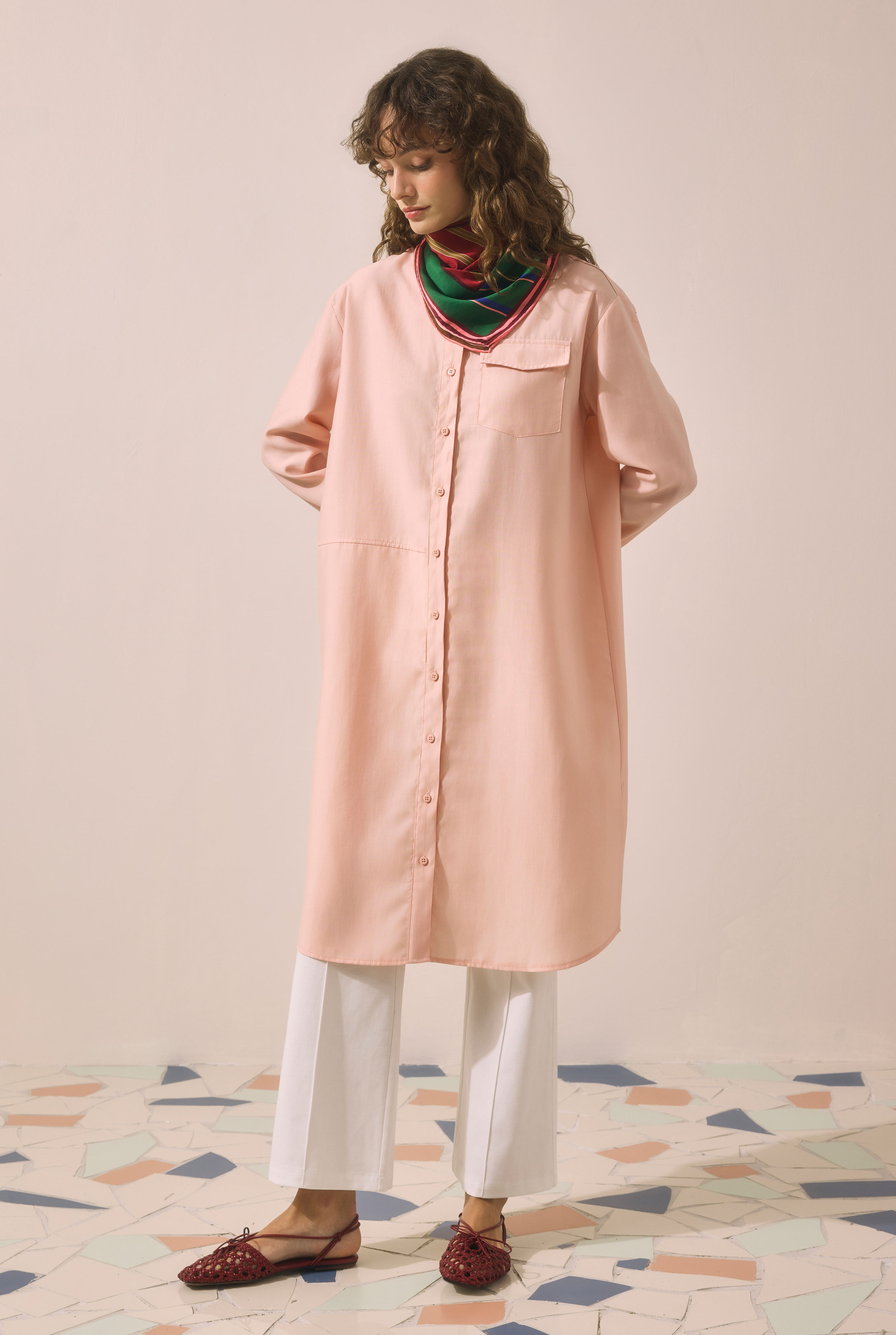 Partite Modal Shirt Coral Pink - 2
