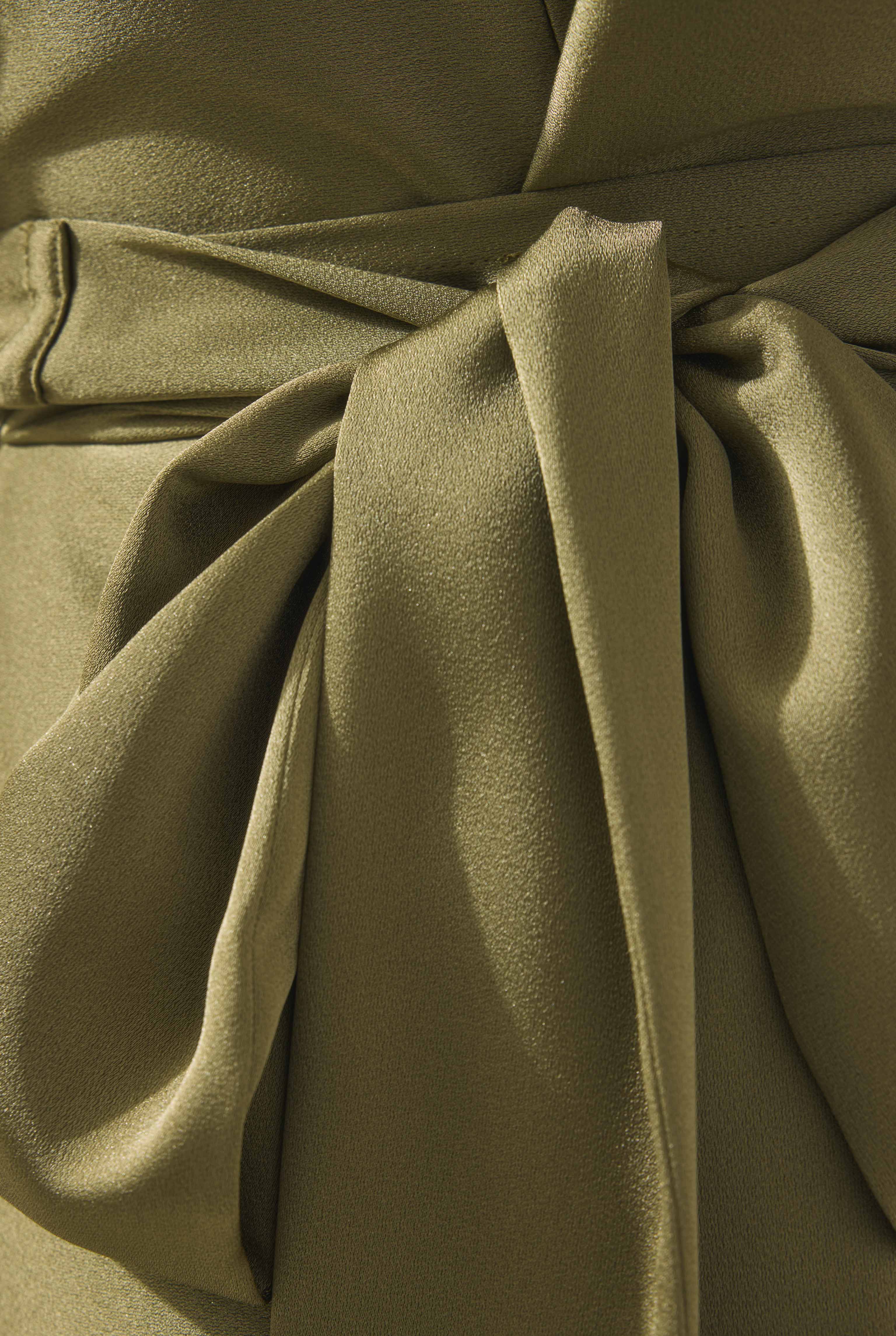 Two-piece Basic Dress Dark Sage Green - 5