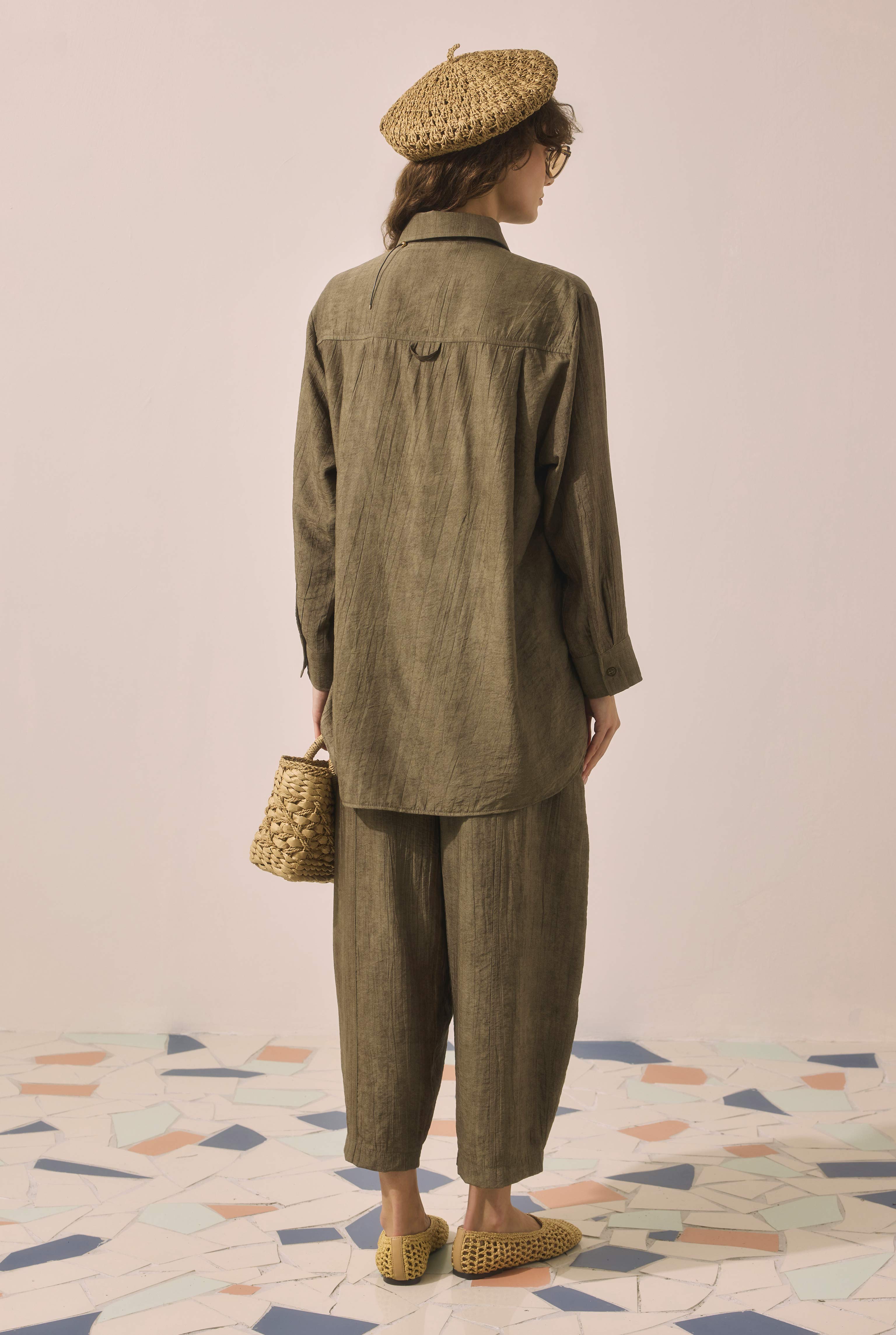 Textured Basic Set Khaki - 4