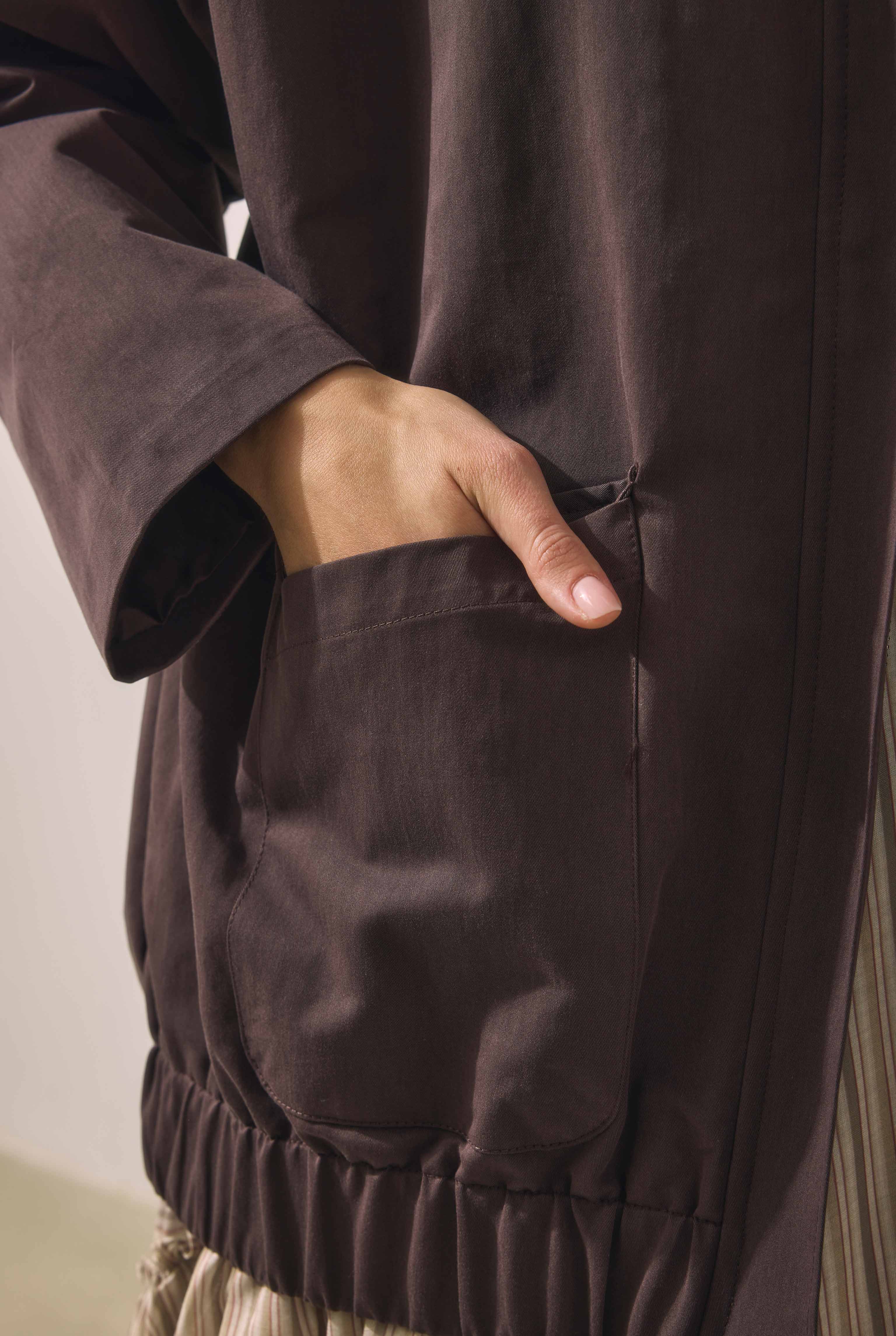 Canvas Bomber Jacket Brown - 3