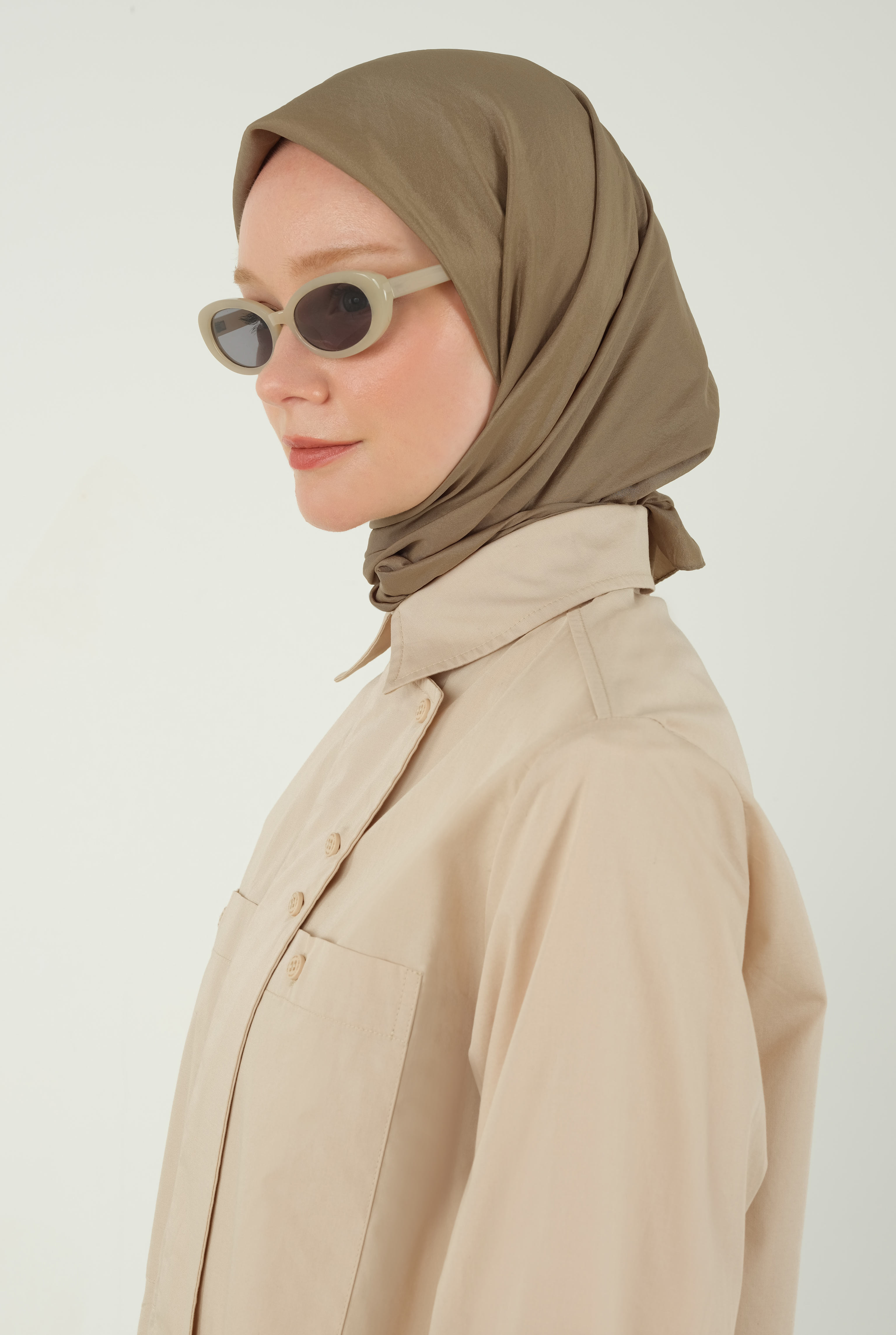 Soft Wrinkled Scarf Light Clay - 2
