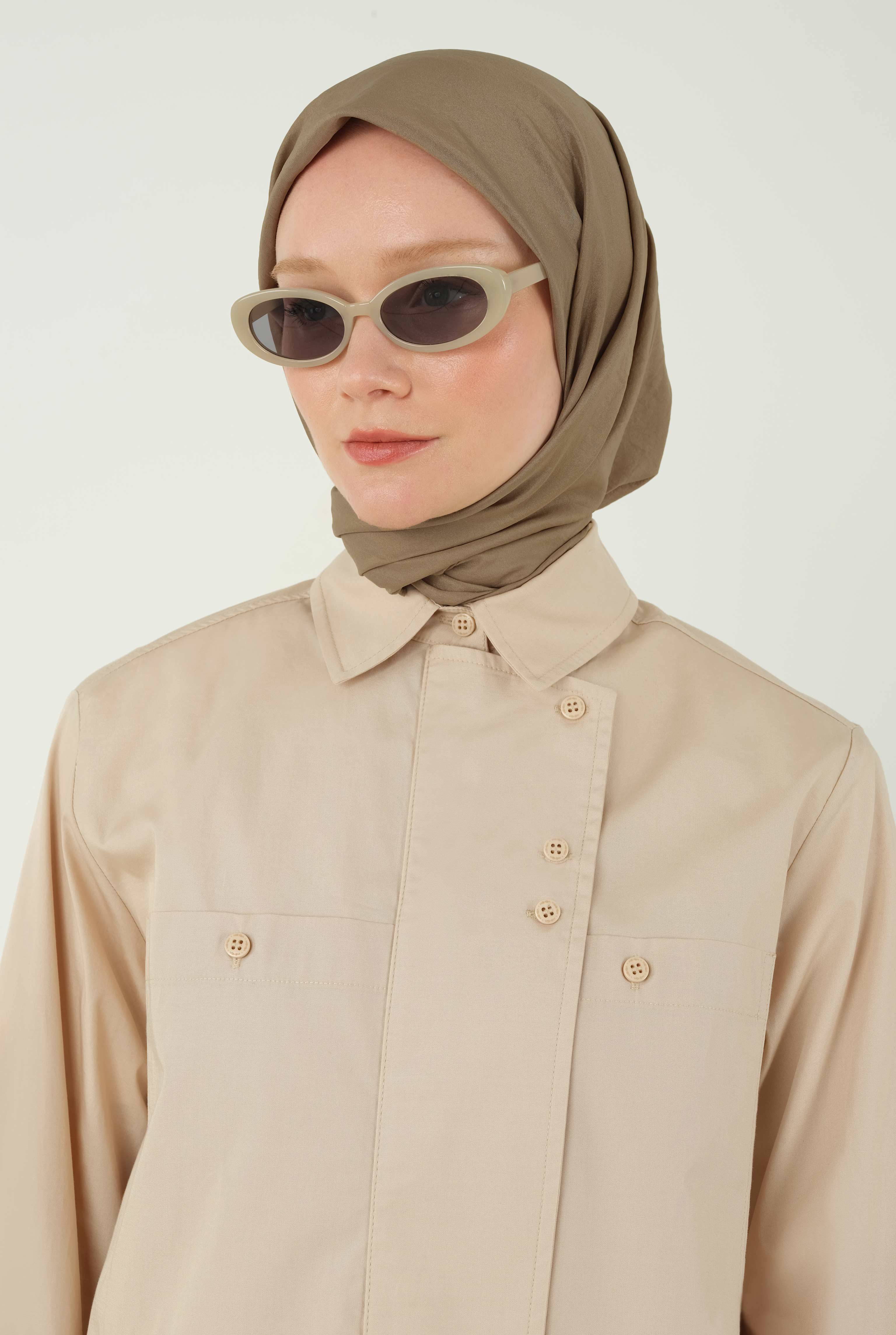 Soft Wrinkled Scarf Light Clay - 4