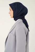 Soft Wrinkled Scarf Dark Navy Blue 
