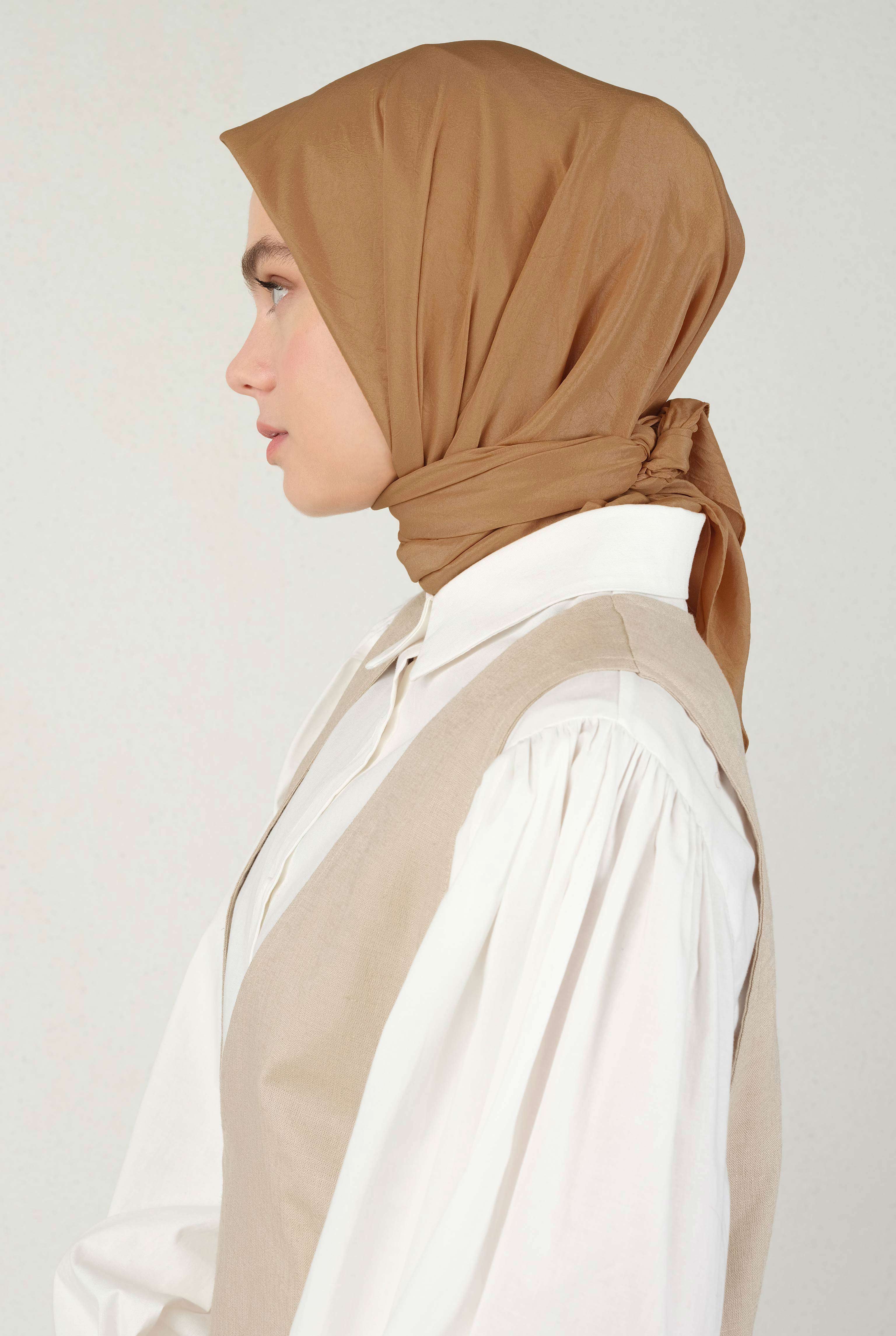 Soft Wrinkled Scarf Salmon - 3