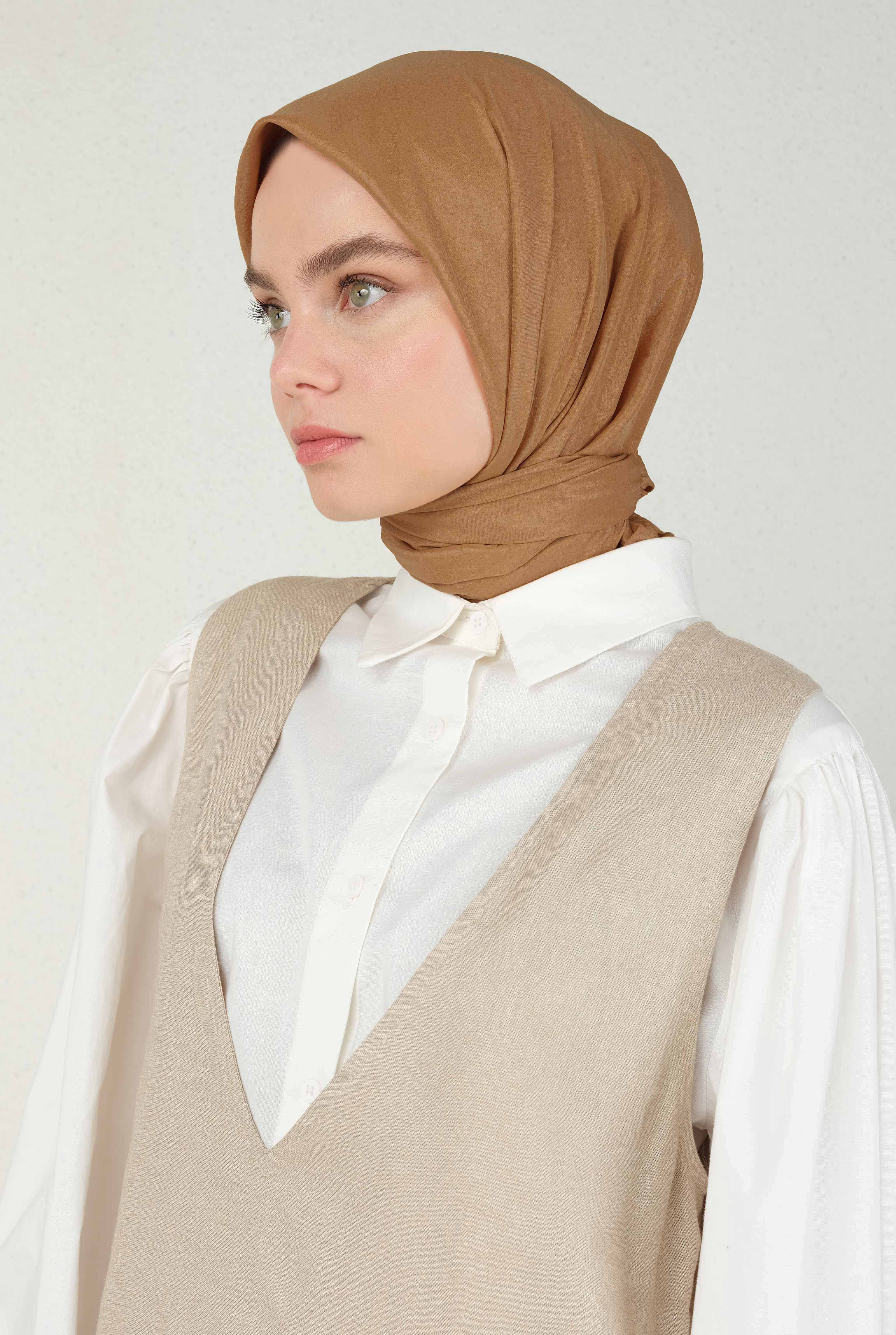Soft Wrinkled Scarf Salmon - 2