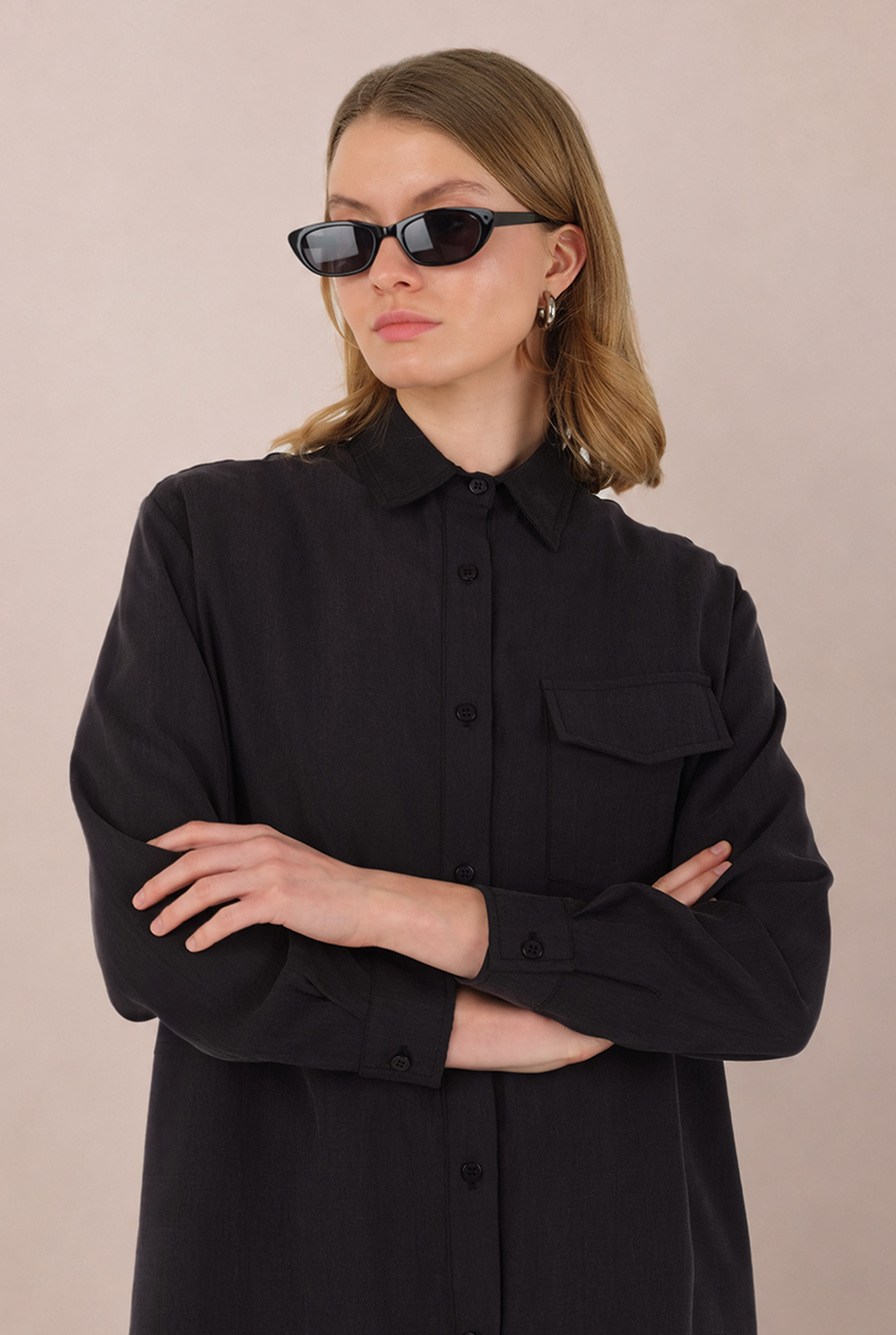 Partite Modal Shirt Black - 2