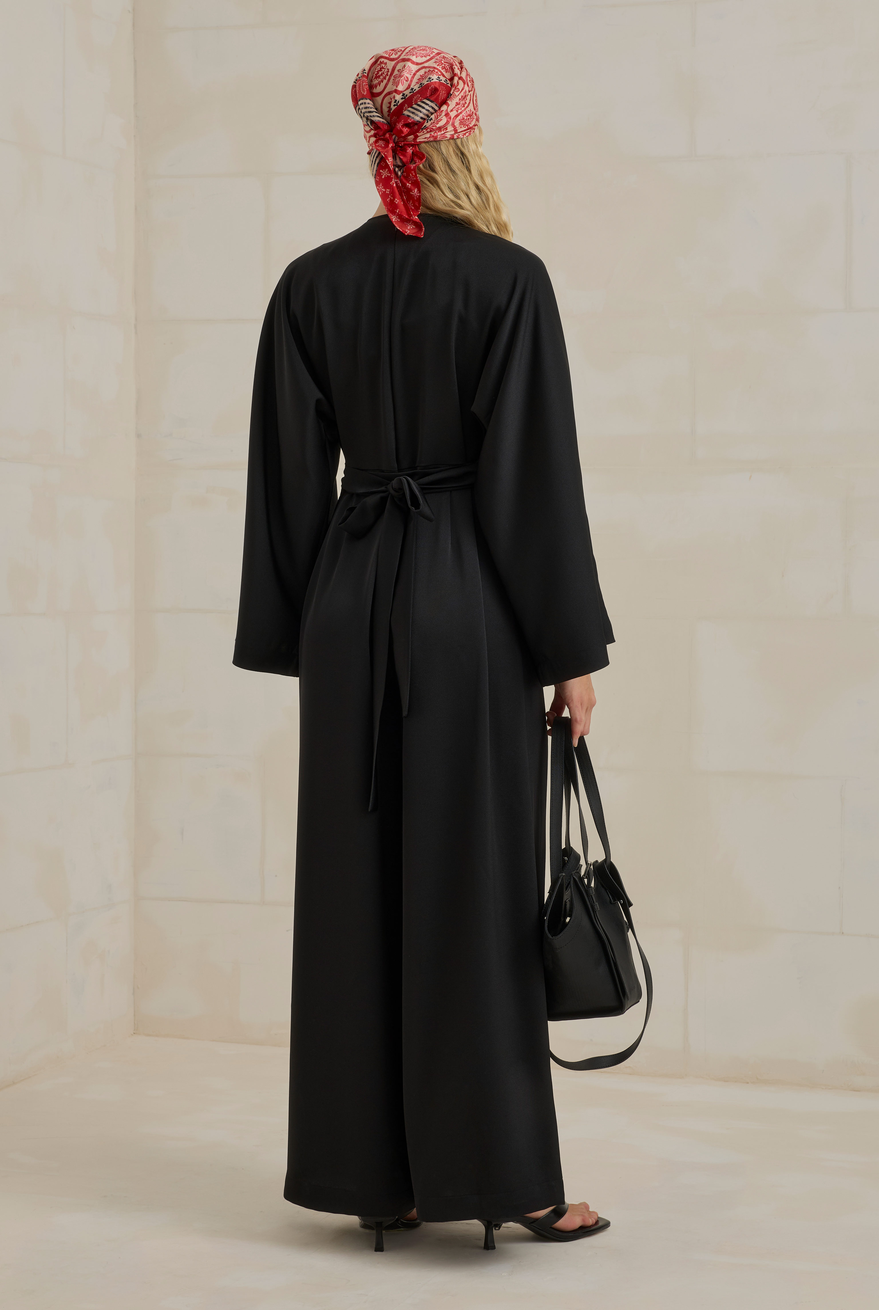 Flowy Wide Sleeve Jumpsuit Black - 4