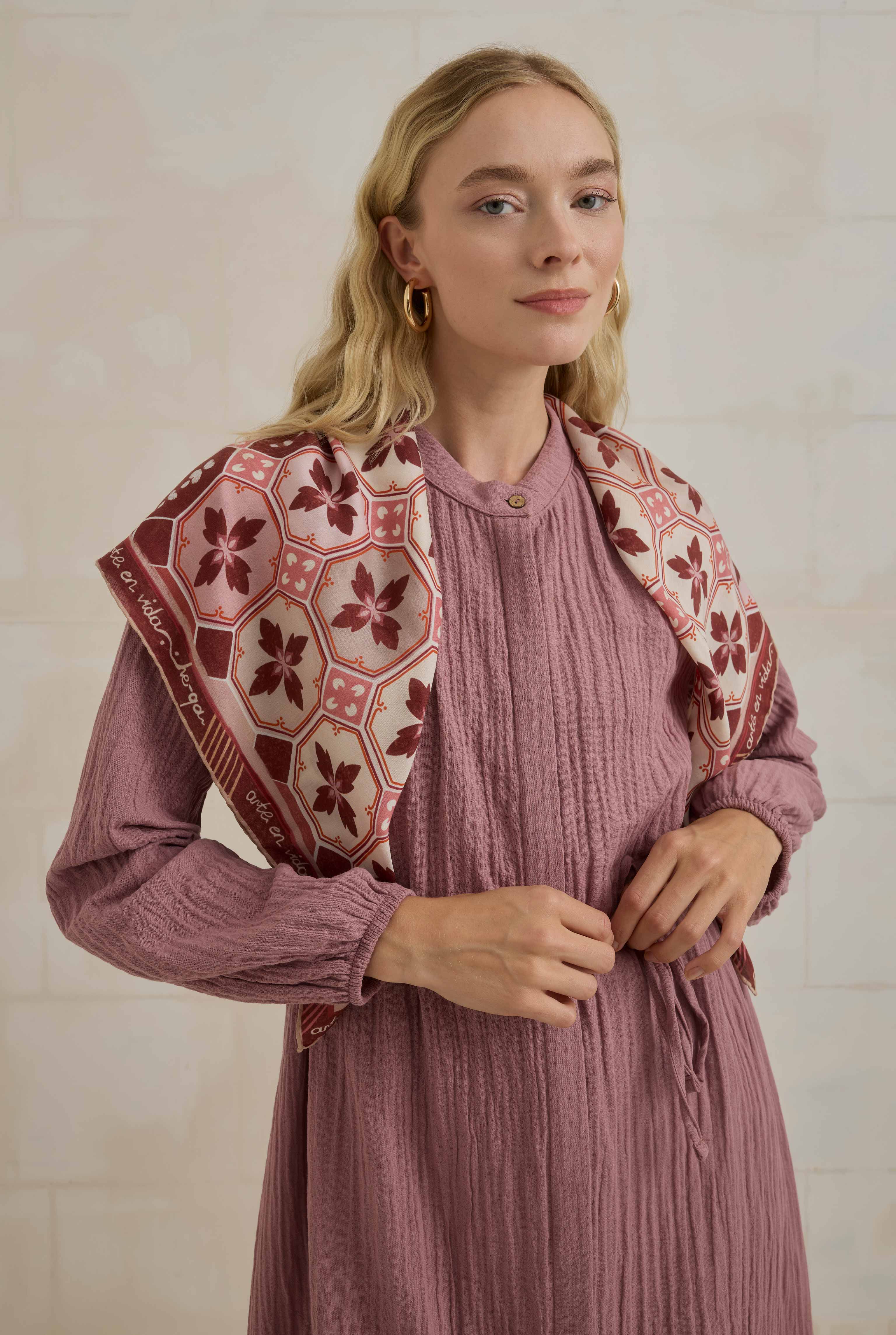 Long Muslin Shirt Old Rose - 2
