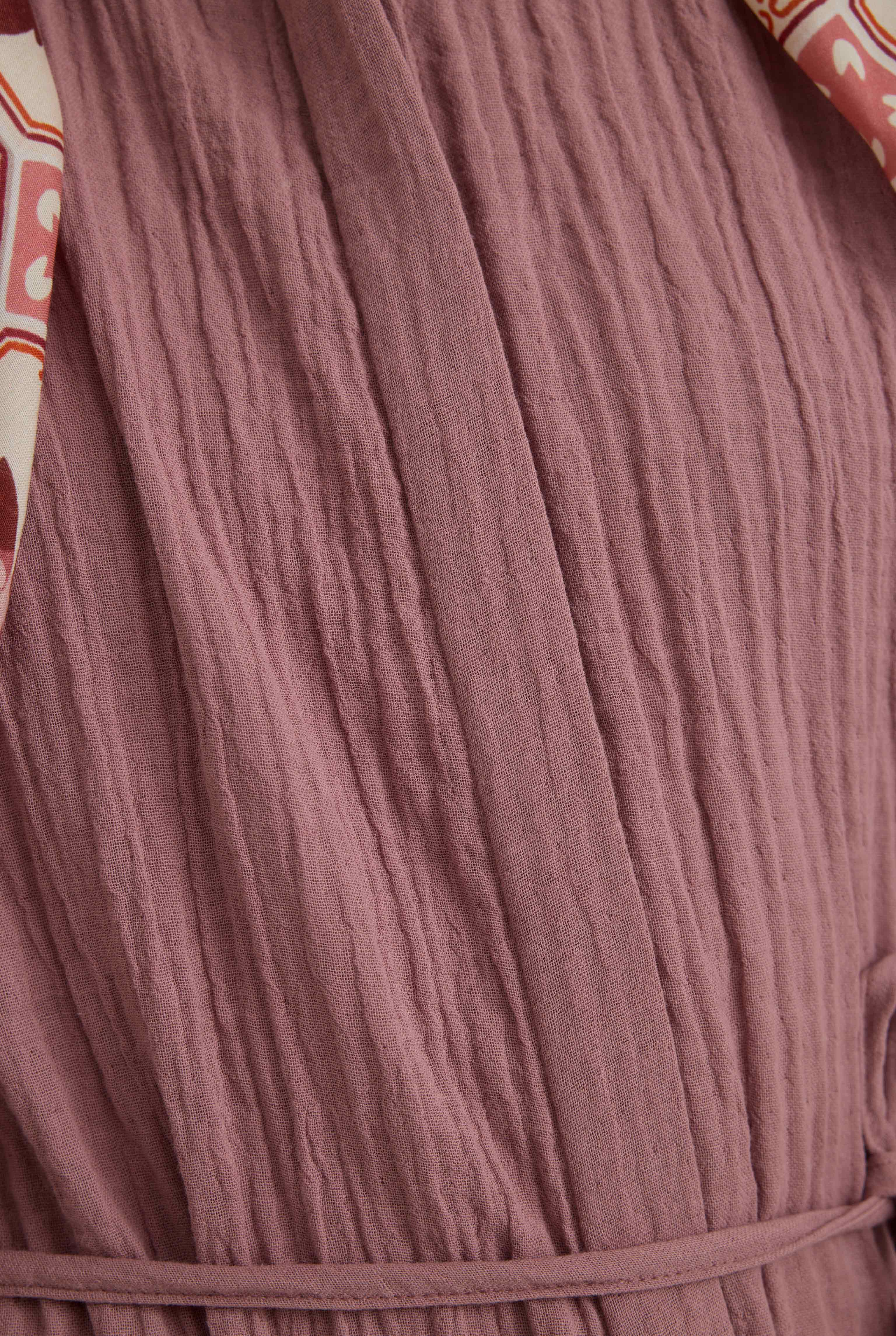 Long Muslin Shirt Old Rose - 6