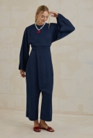 Flowy Harem Jumpsuit Navy Blue 