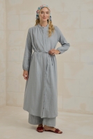 Long Muslin Shirt Pastel Blue 