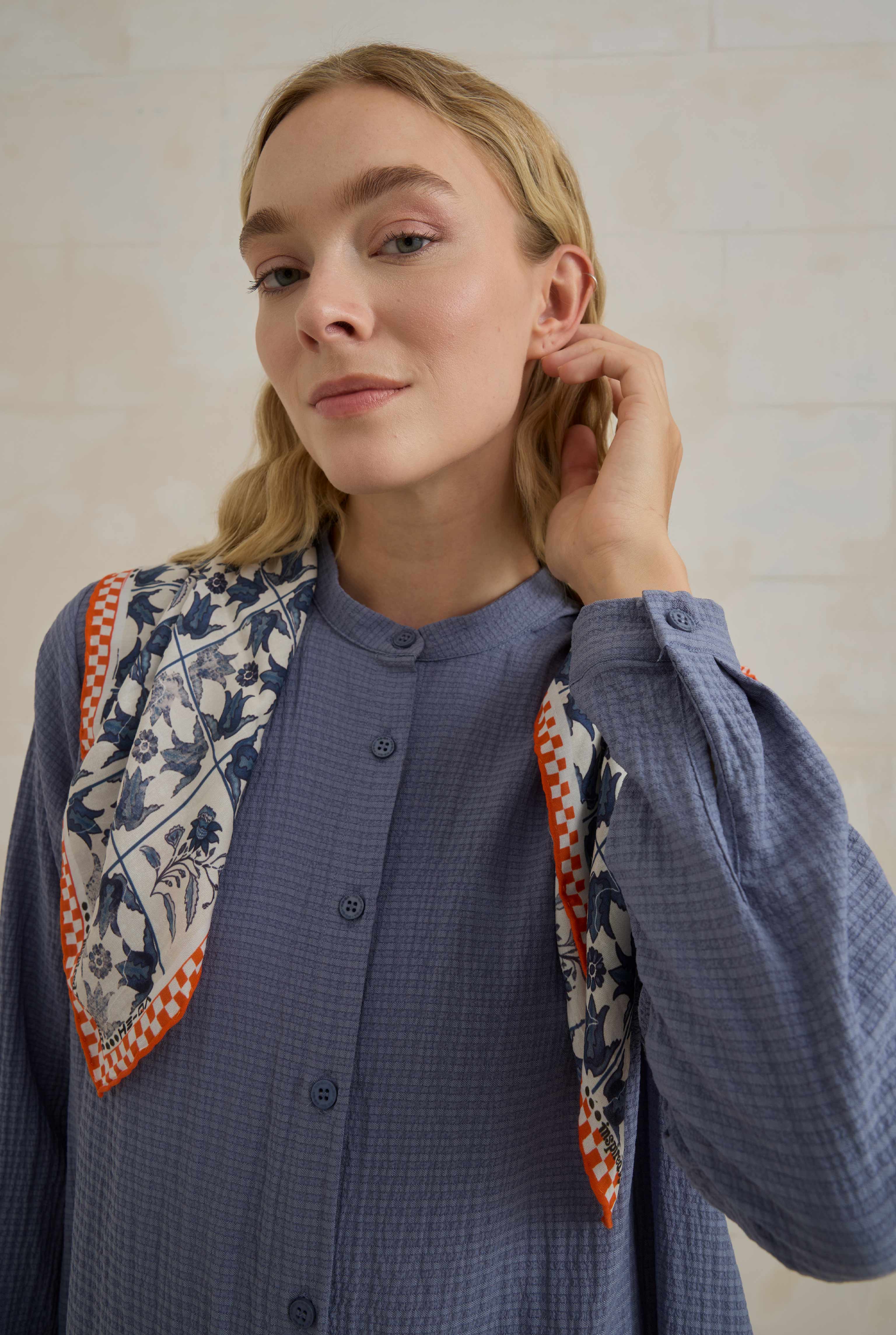 Crinkle Shirt Horizon Blue - 3