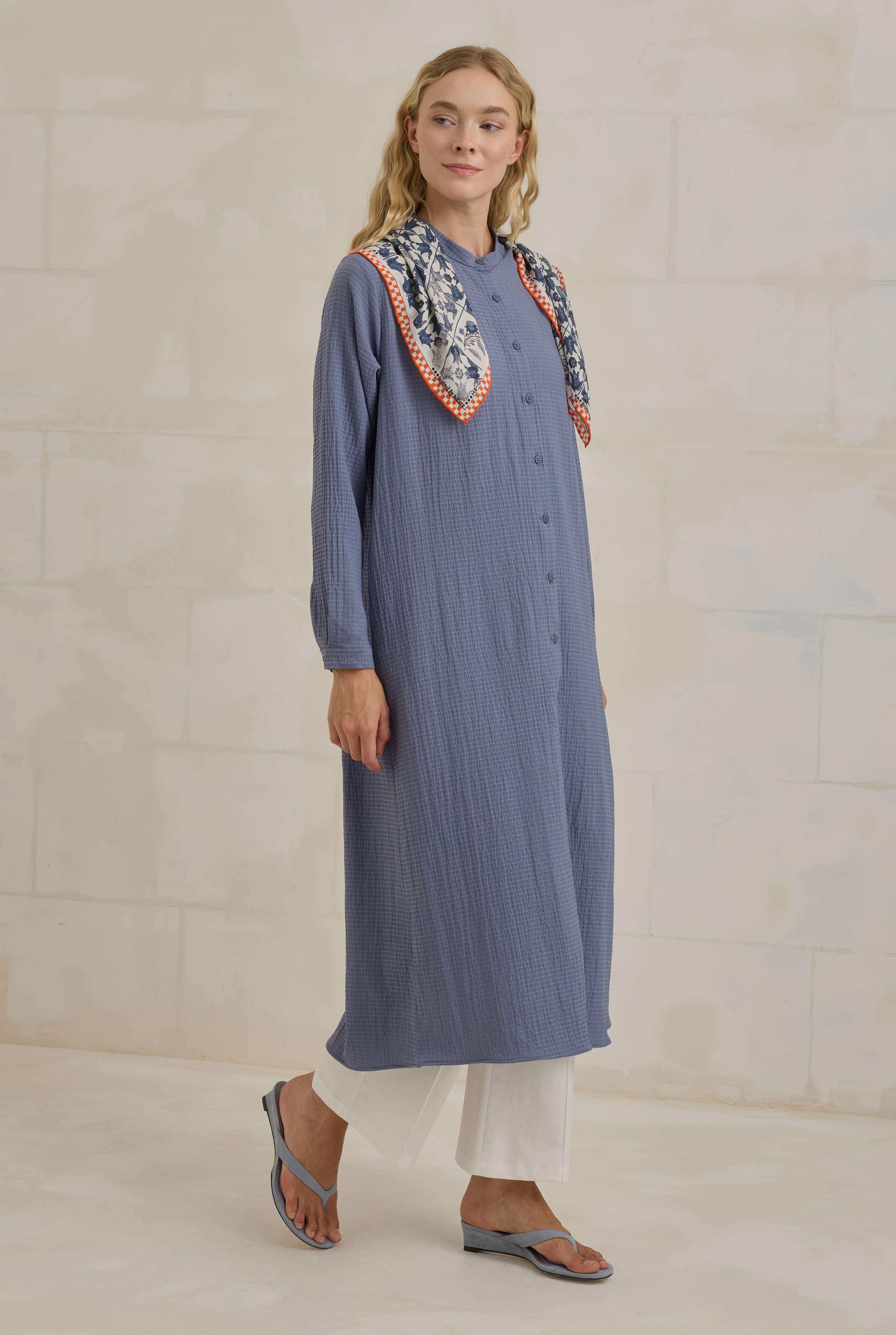 Crinkle Shirt Horizon Blue - 6