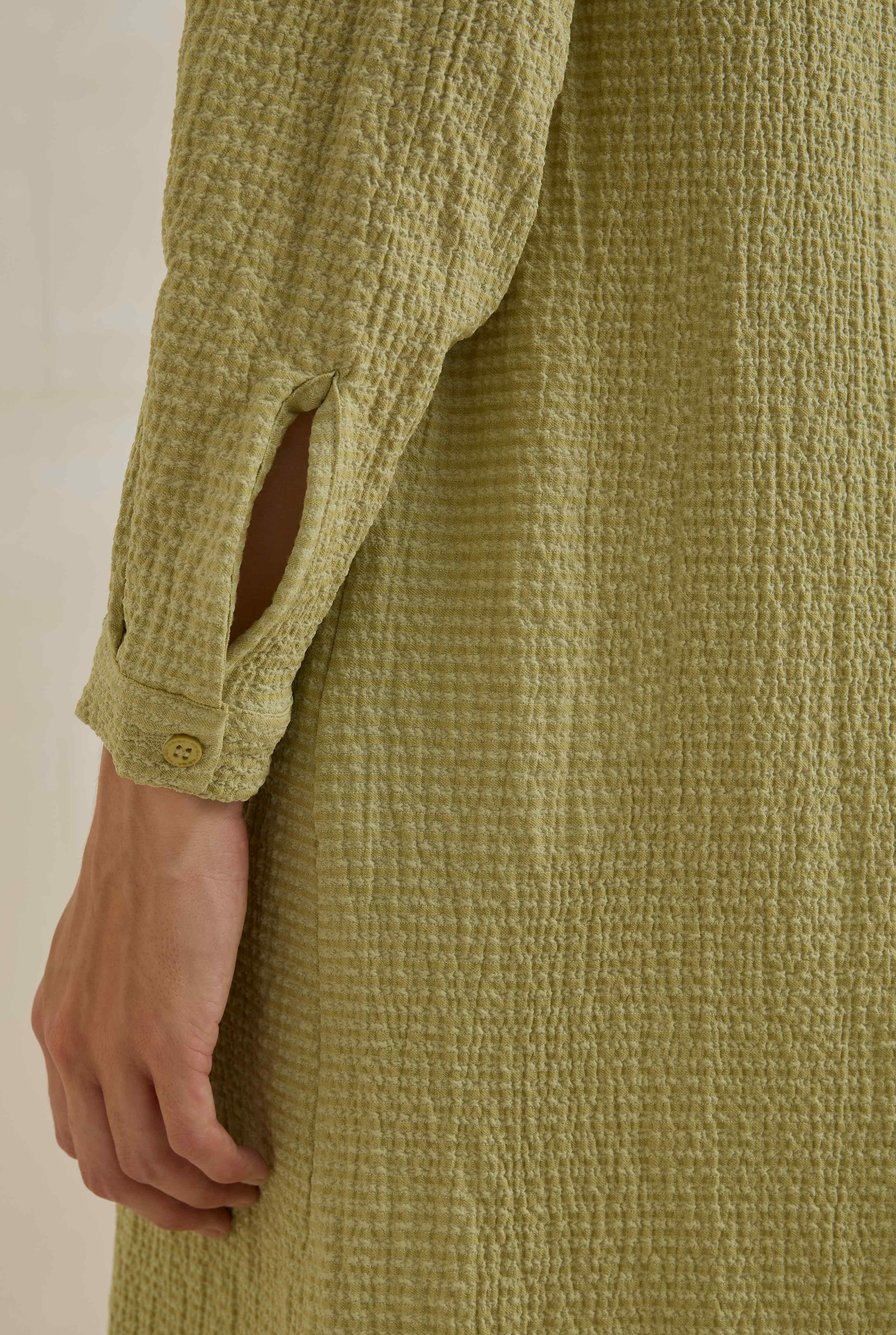 Crinkle Shirt Sage Green - 4