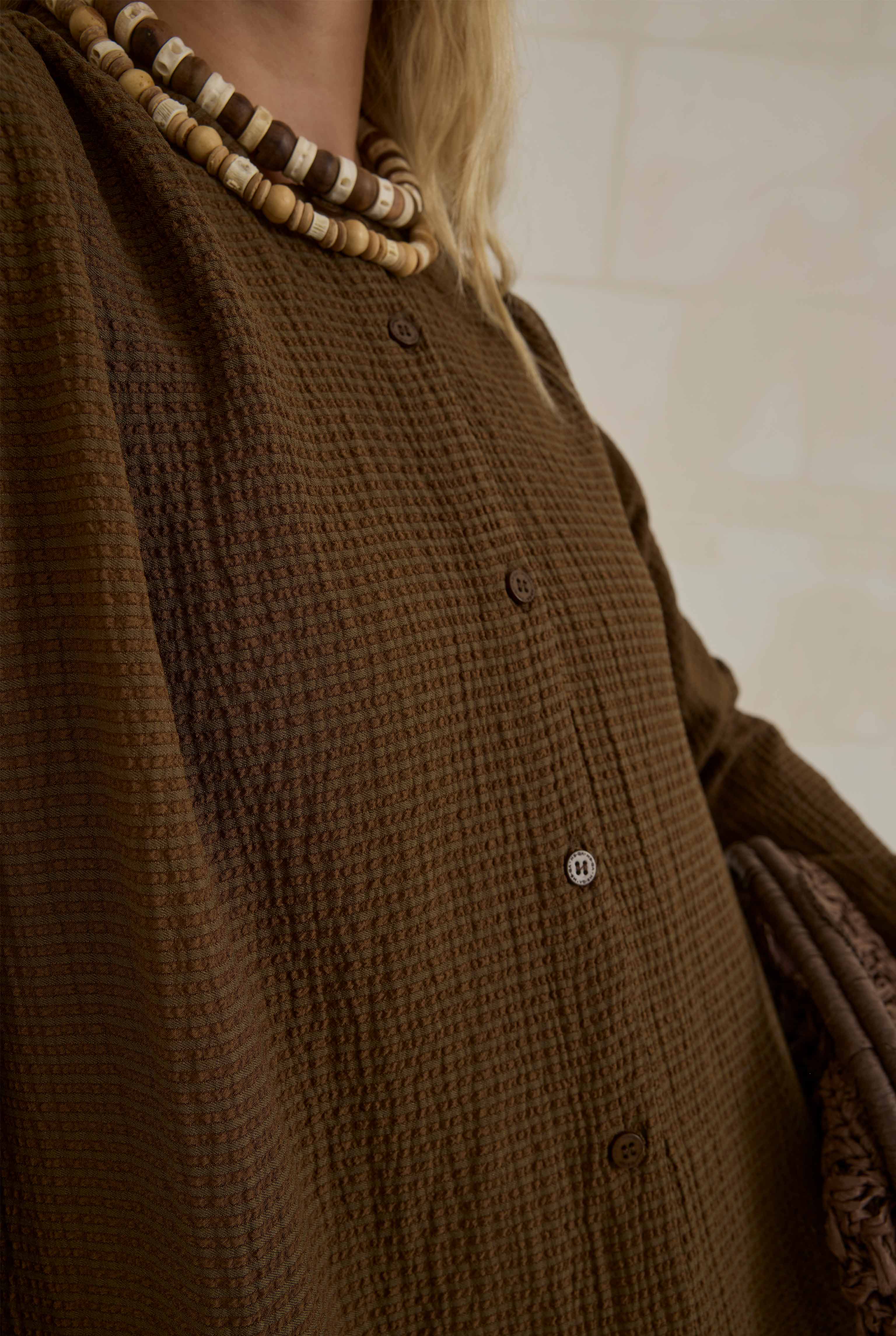Crinkle Shirt Brown - 5