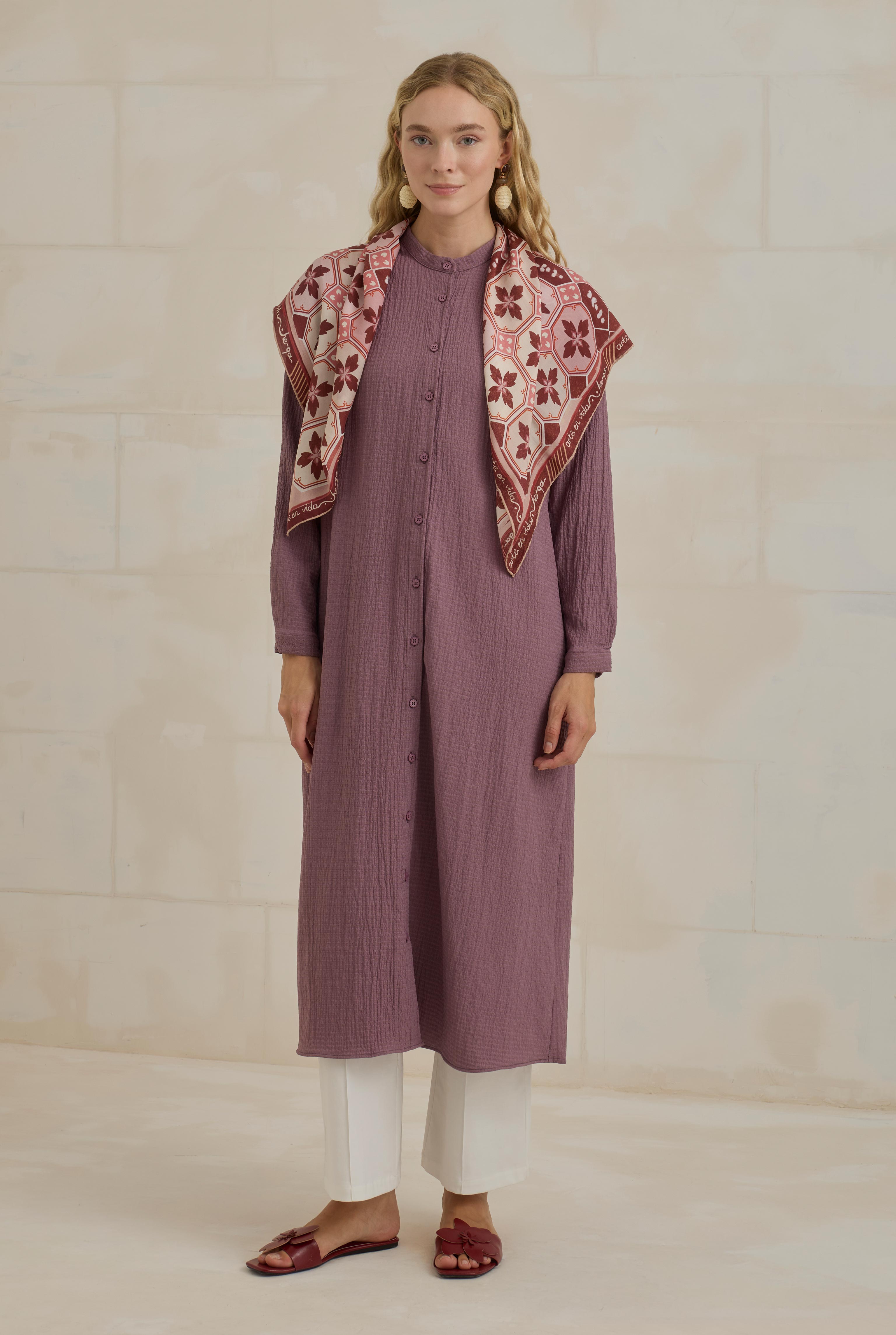 Crinkle Shirt Retro Violet - 2