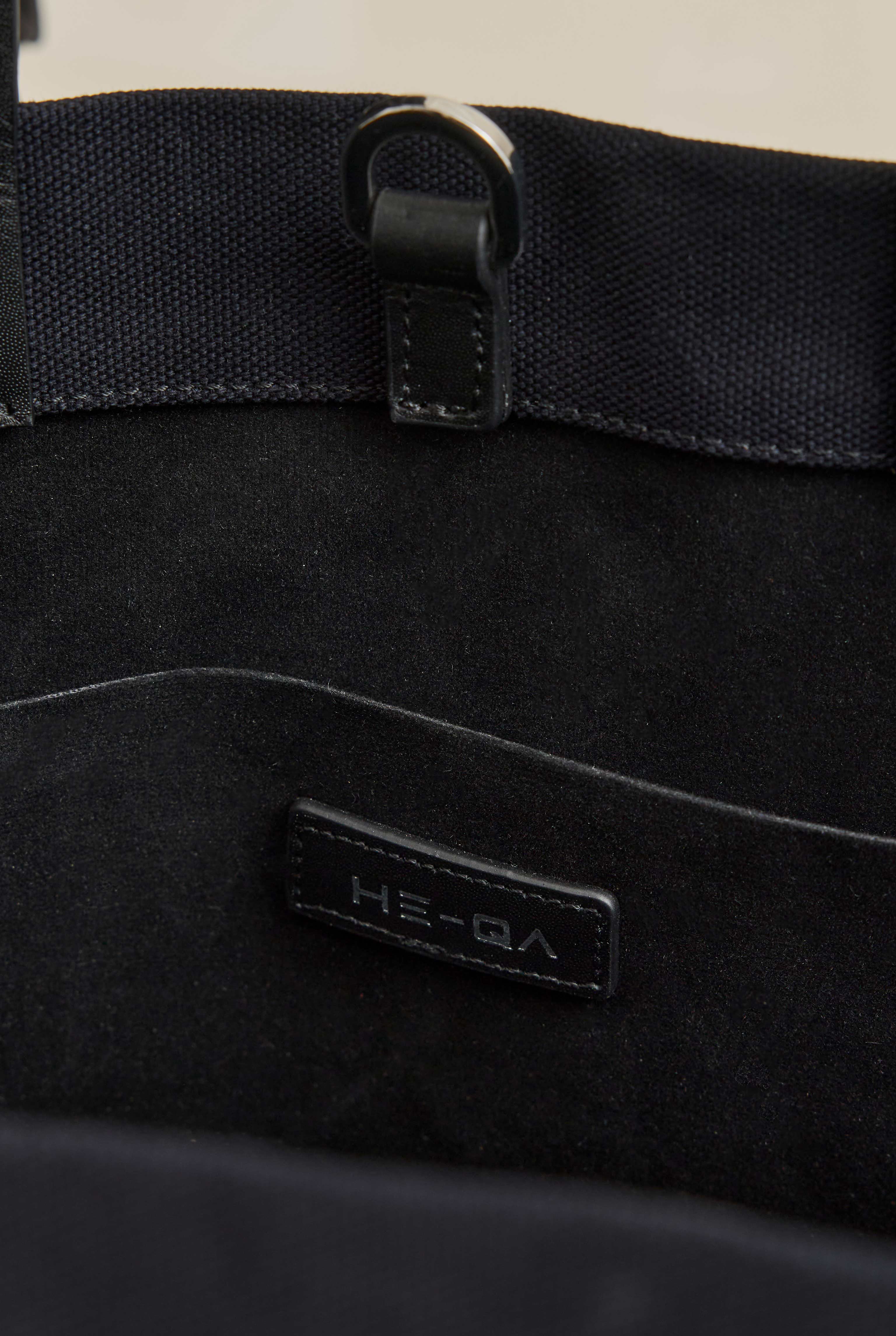 Rectangular Canvas Tote Bag Black - 5