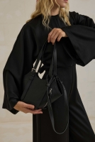 Fermuar Detaylı Shopper Çanta Siyah 