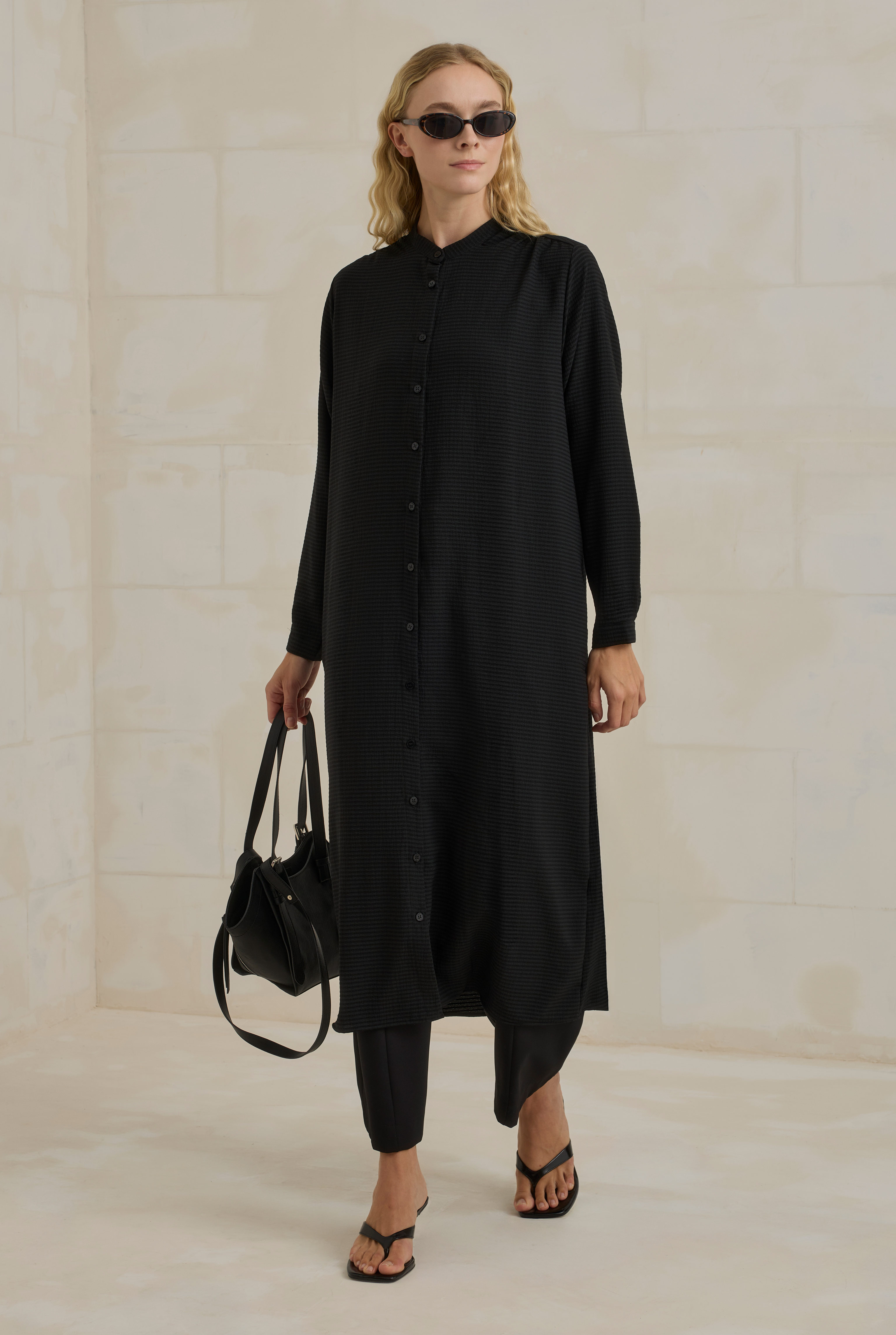 Crinkle Shirt Black - 3