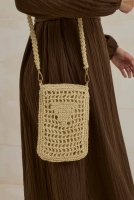 Mini Straw Bag Beige 