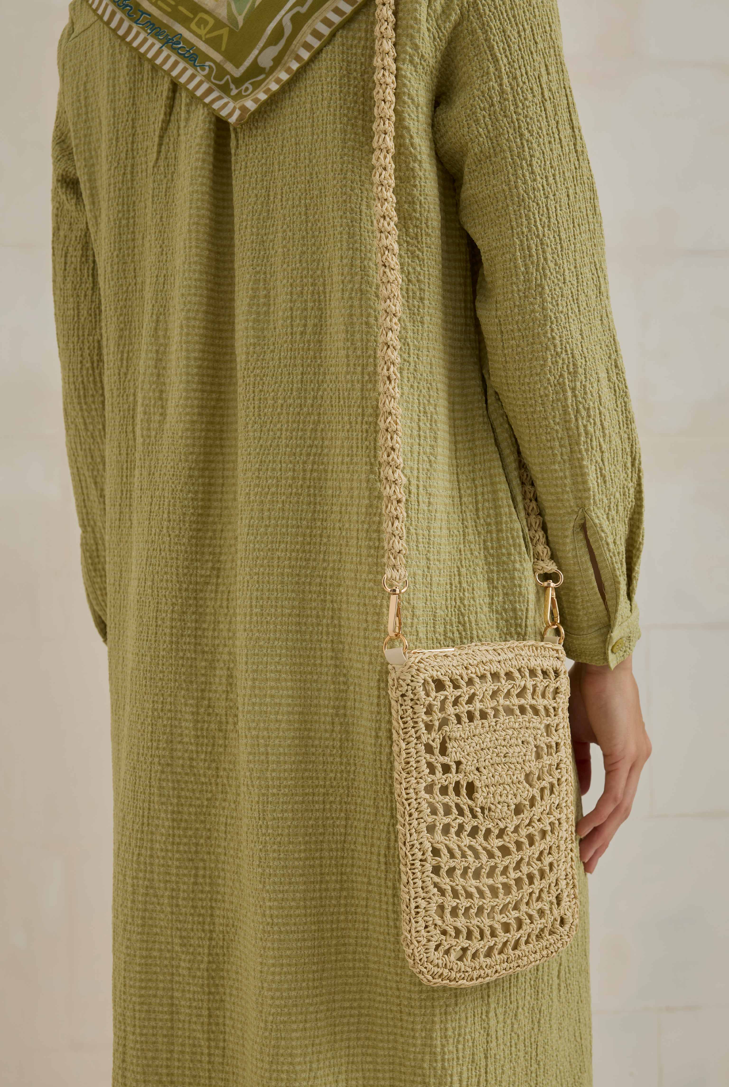 Mini Straw Bag Beige - 3