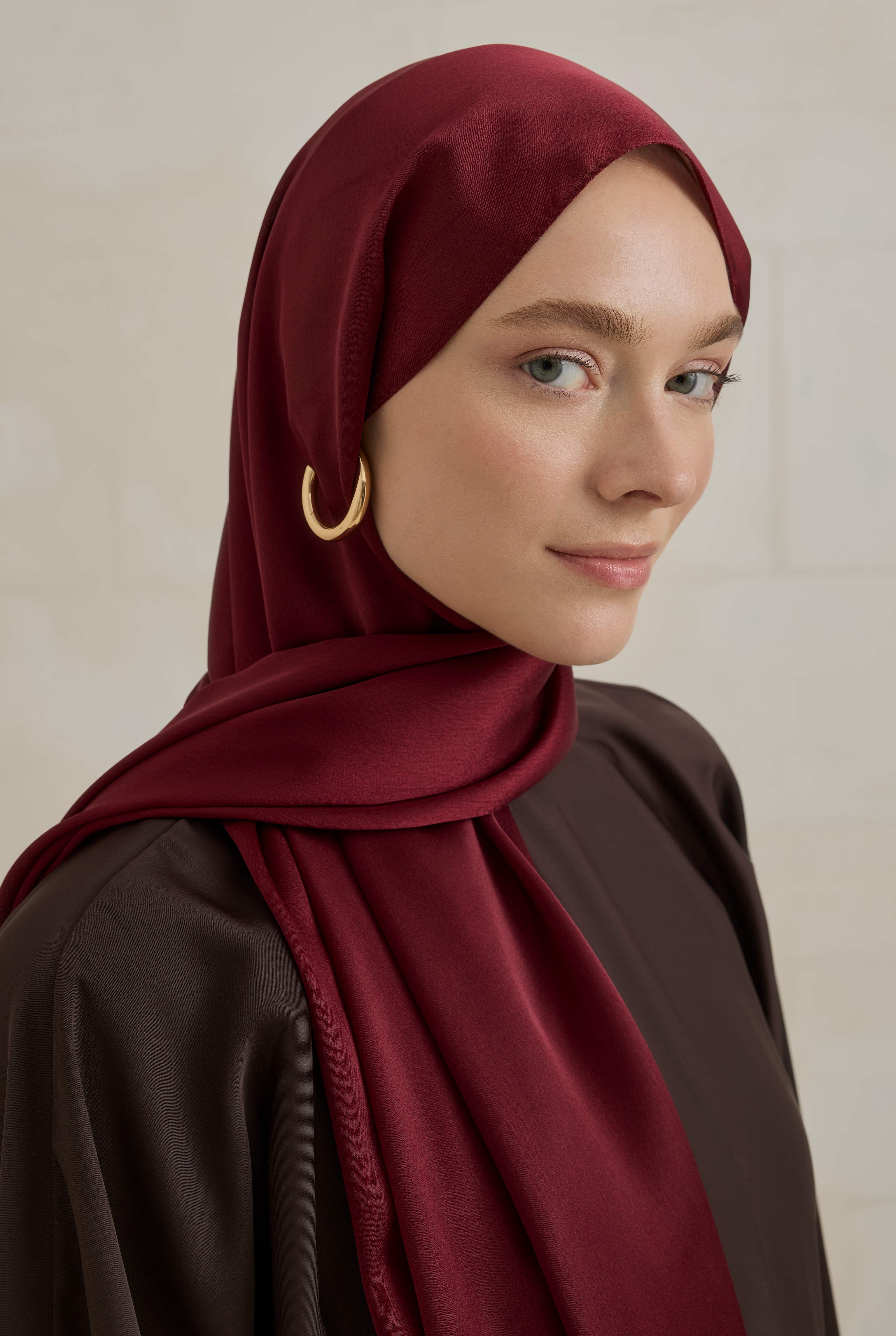 Janjan Pearl Shawl Bordeaux - 4